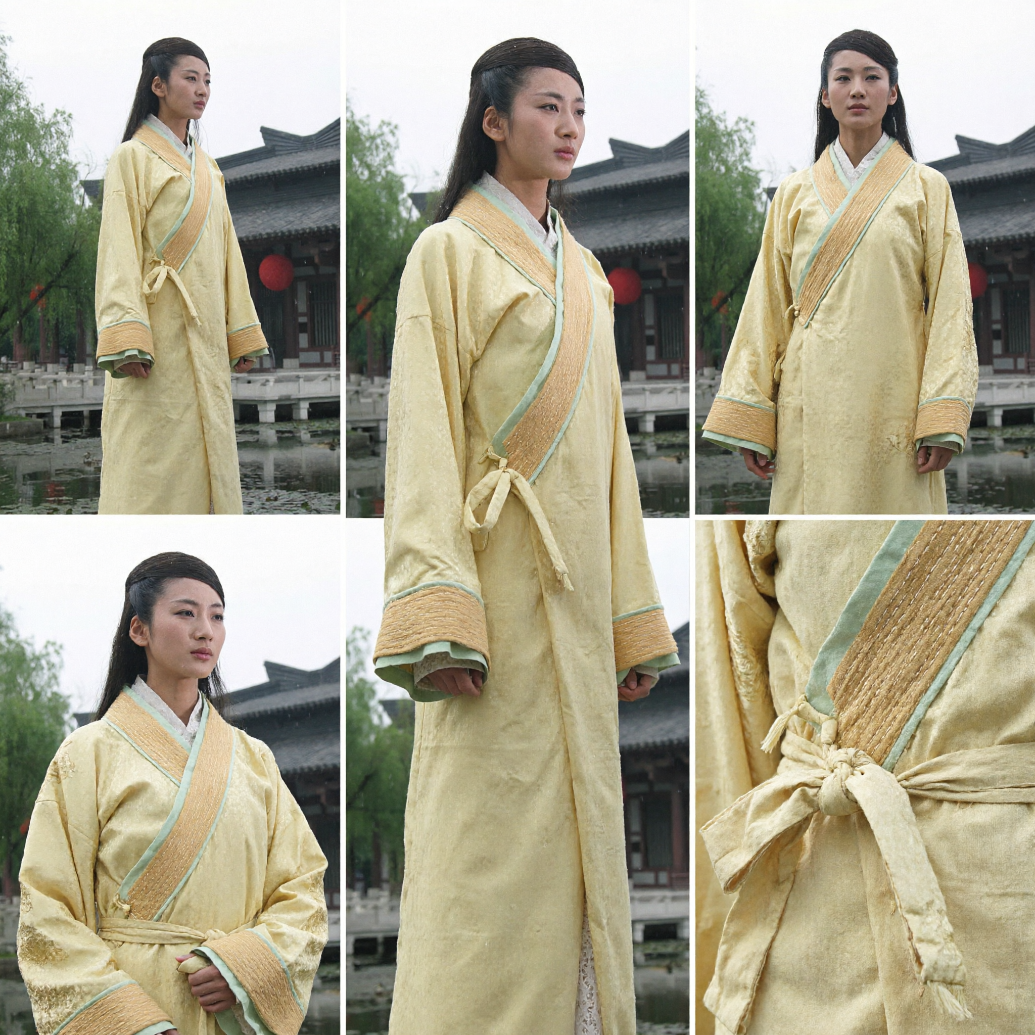 Antikes chinesisches gelbes Hanfu-Gewand Traditionelles Kostüm für Cosplay-Drama-Aufführung Kulturelle Veranstaltungen - Asian Costume