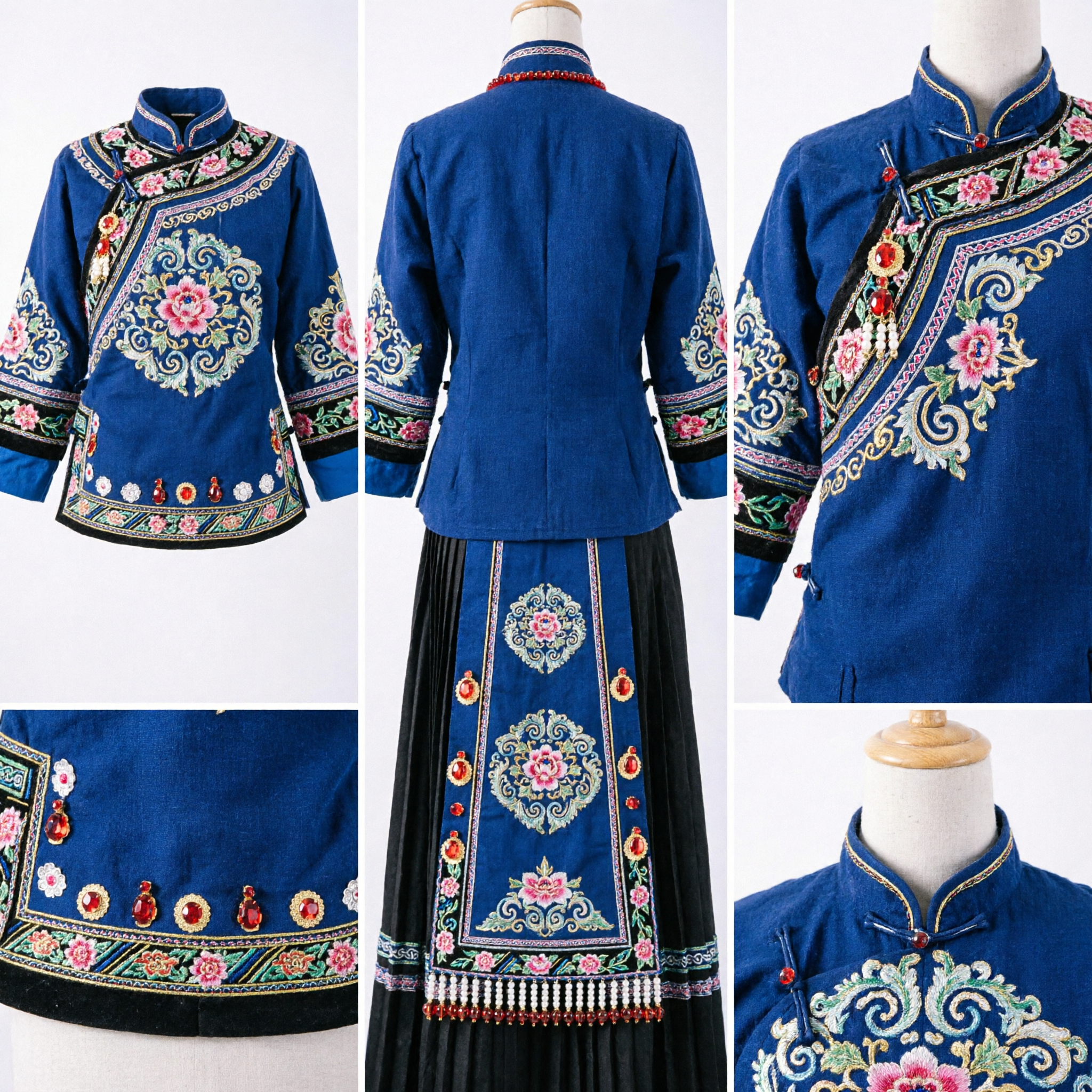 Królewska barokowa złota korona z czerwonymi kryształkami i zestaw kolczyków na ślub, konkurs piękności lub cosplay - Asian Costume