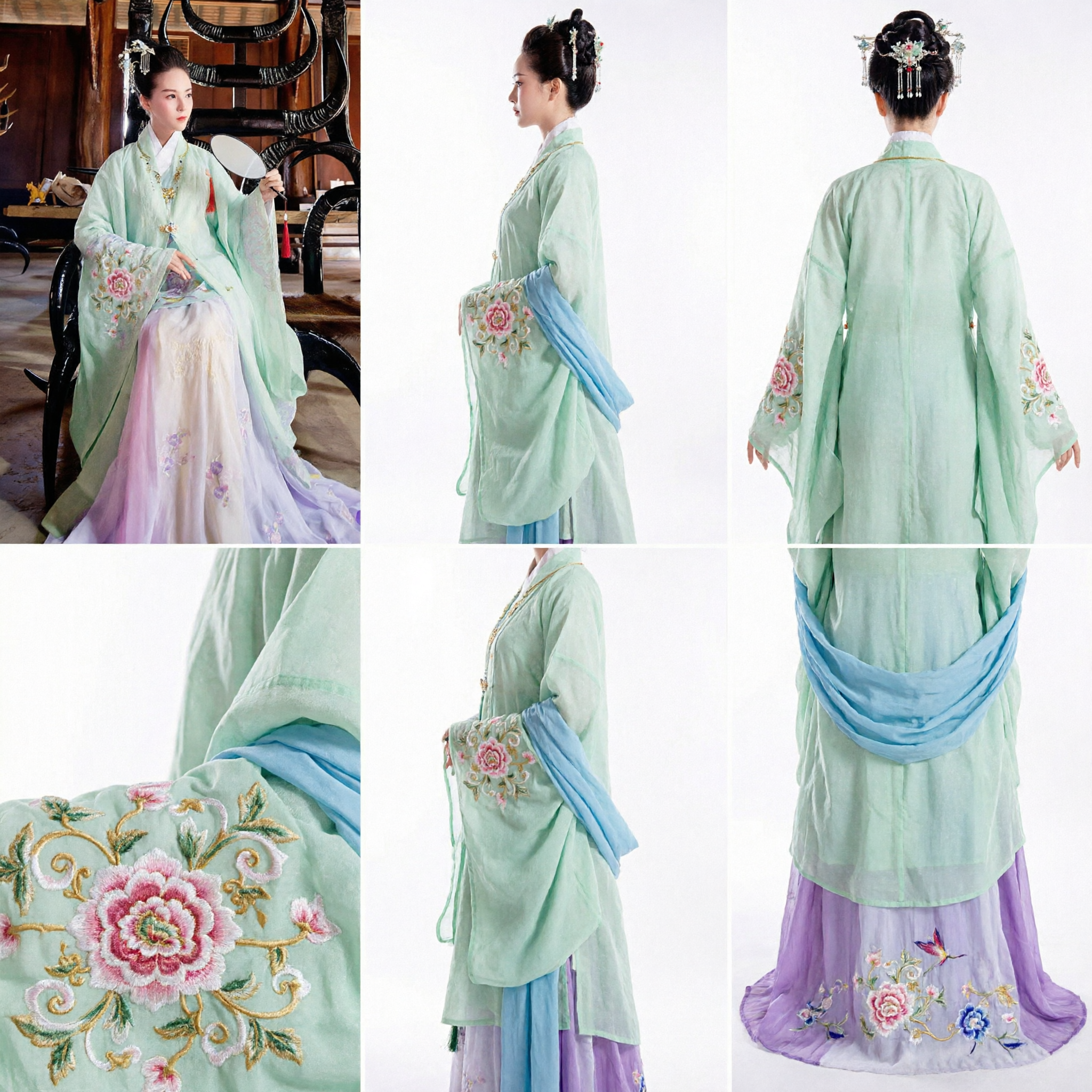 Elegancki starożytny chiński kostium Hanfu, tradycyjna suknia wróżki dla kobiet, historyczny cosplay, strój księżniczki - Asian Costume