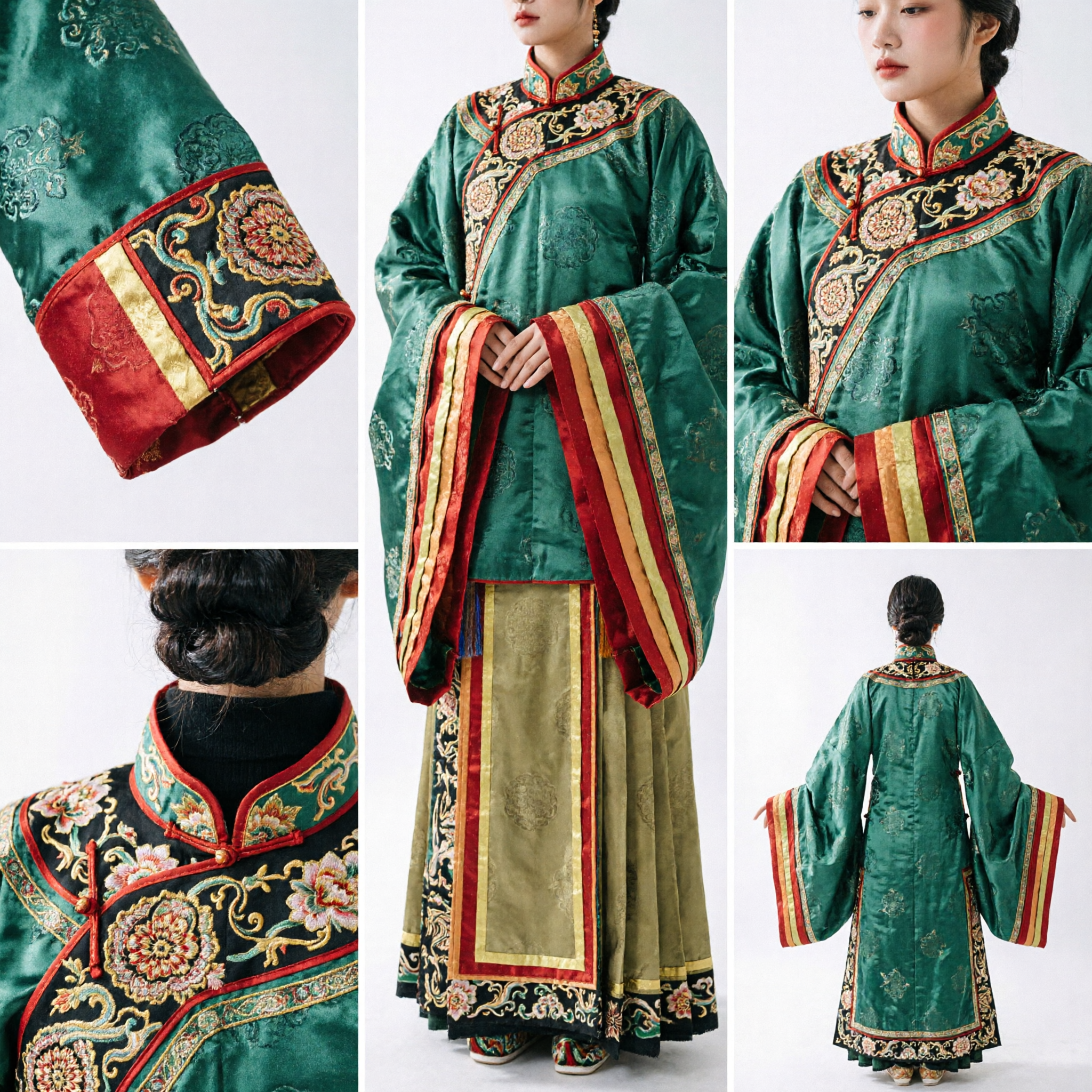 Hanfu tradizionale cinese Abito da palazzo antico verde Costume a maniche ampie per donne Cosplay e spettacoli - Asian Costume