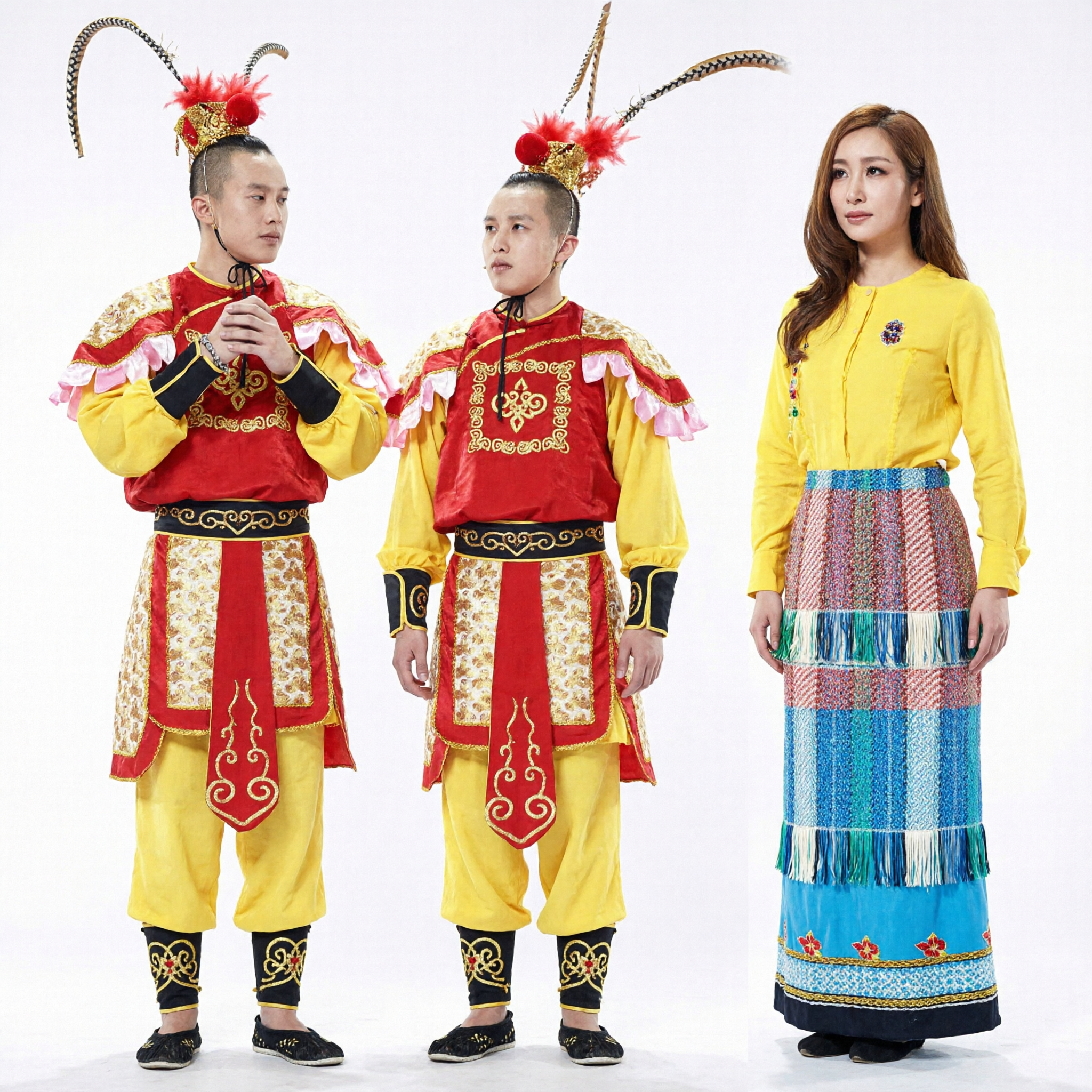 زي أوبرا ملك القردة سون ووكونغ الصيني التقليدي للرجال - مجموعة للأداء المسرحي ومناسبات الهالوين - Asian Costume