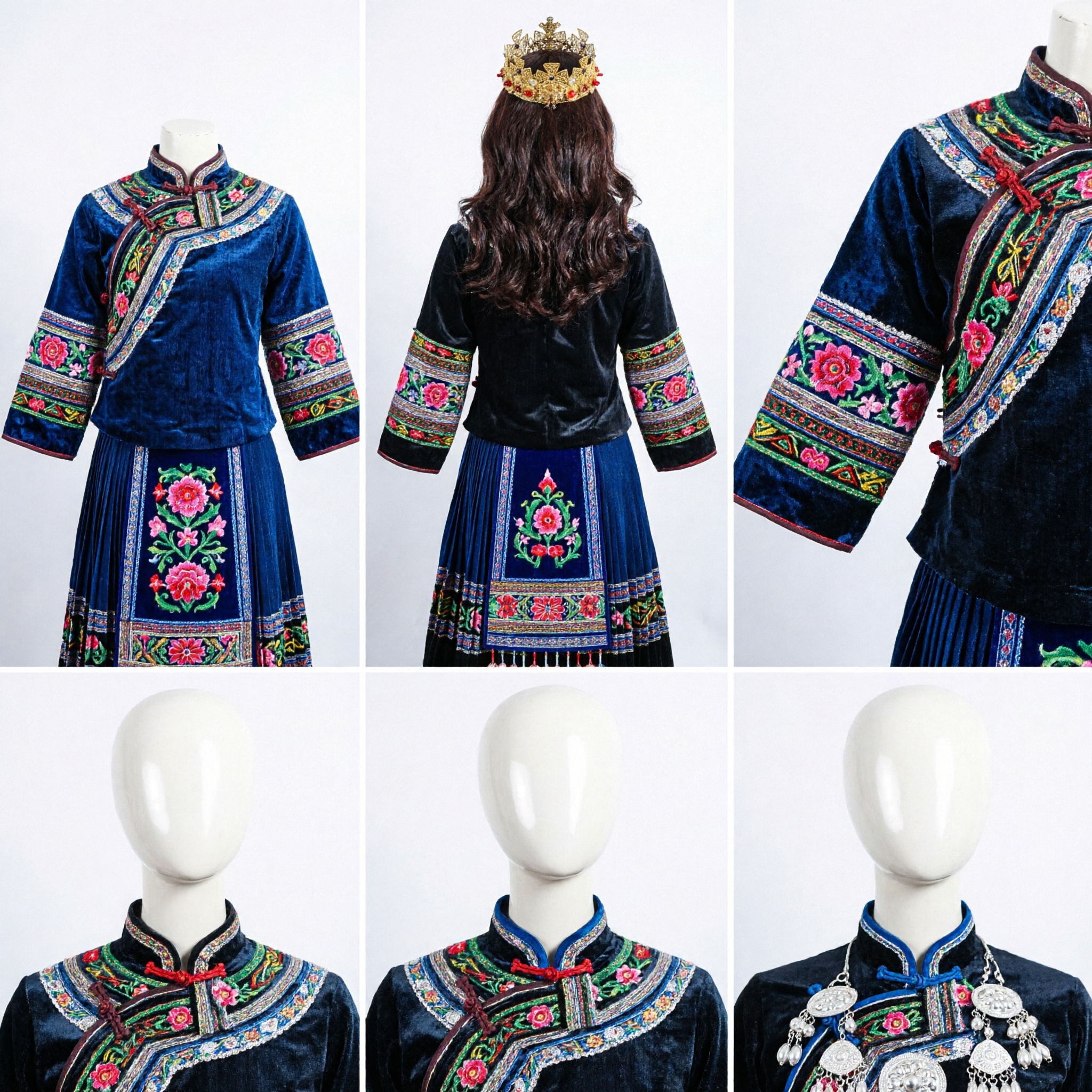 Luksusowa złota korona barokowa z czerwonymi kryształami dla panny młodej, ślubna, konkursowa, księżniczka, królewskie nakrycie głowy - Asian Costume