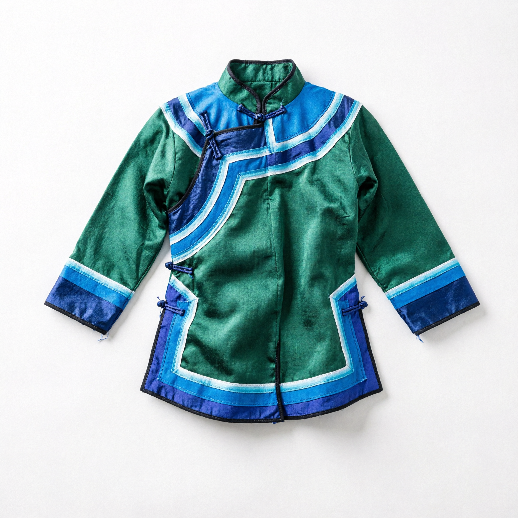 Traditional Chinese Green Blue Layered Shoe Sole for Hanfu Peking Opera Costume Cosplay Accessories - Asian Costume