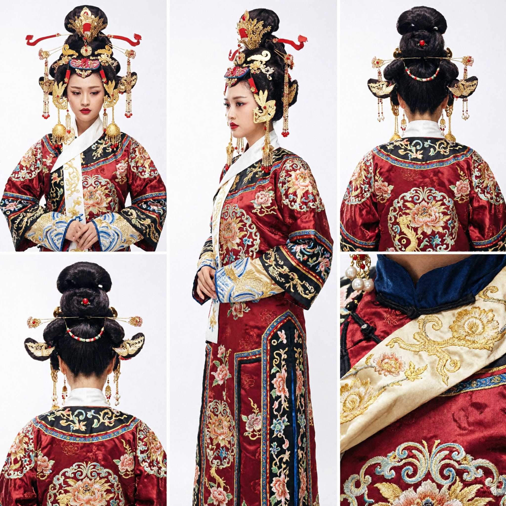 Ancient Chinese Imperial Phoenix Headdress Traditional Wedding Hairpiece Period Drama Cosplay Accessories for Women - Asian Costume