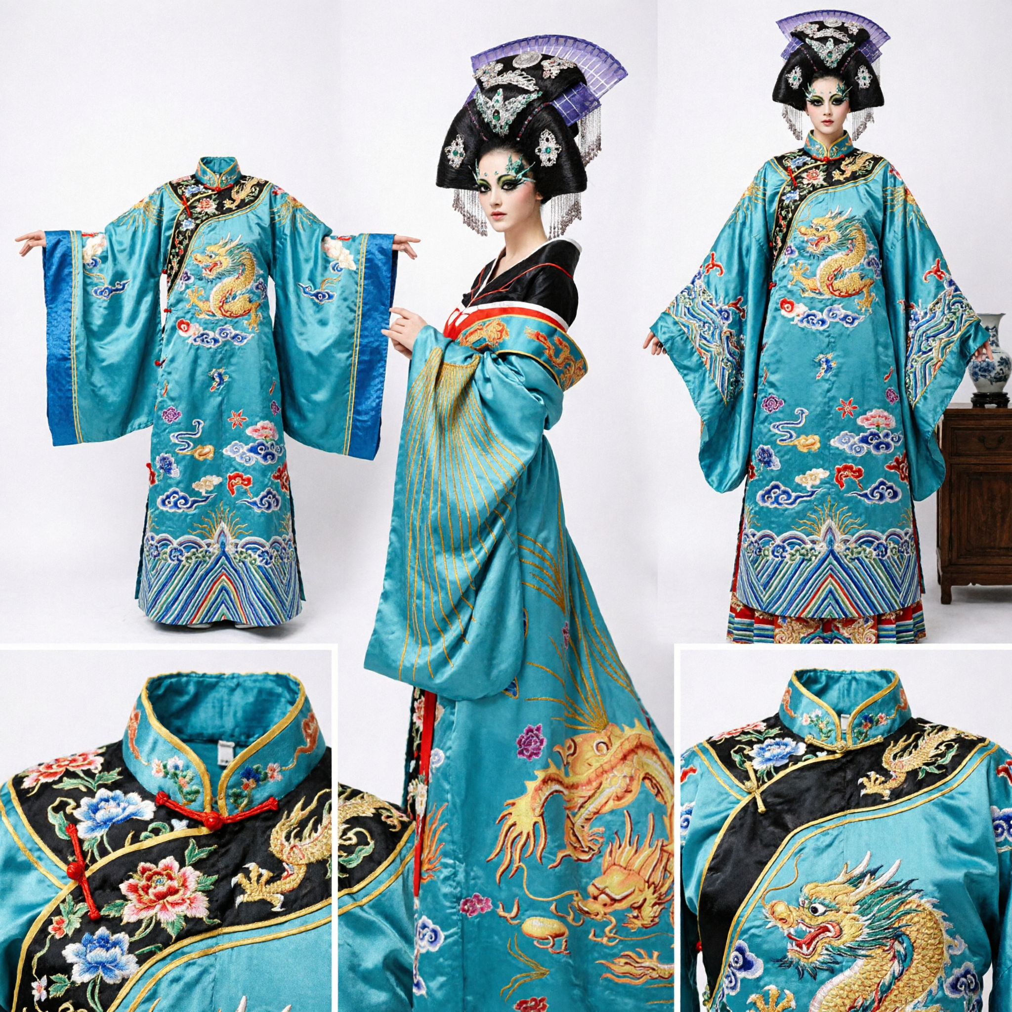 Robe do Dragão de Imperatriz Antiga Chinesa Tradicional para Mulheres, Traje Hanfu para Performance e Eventos Culturais - Asian Costume
