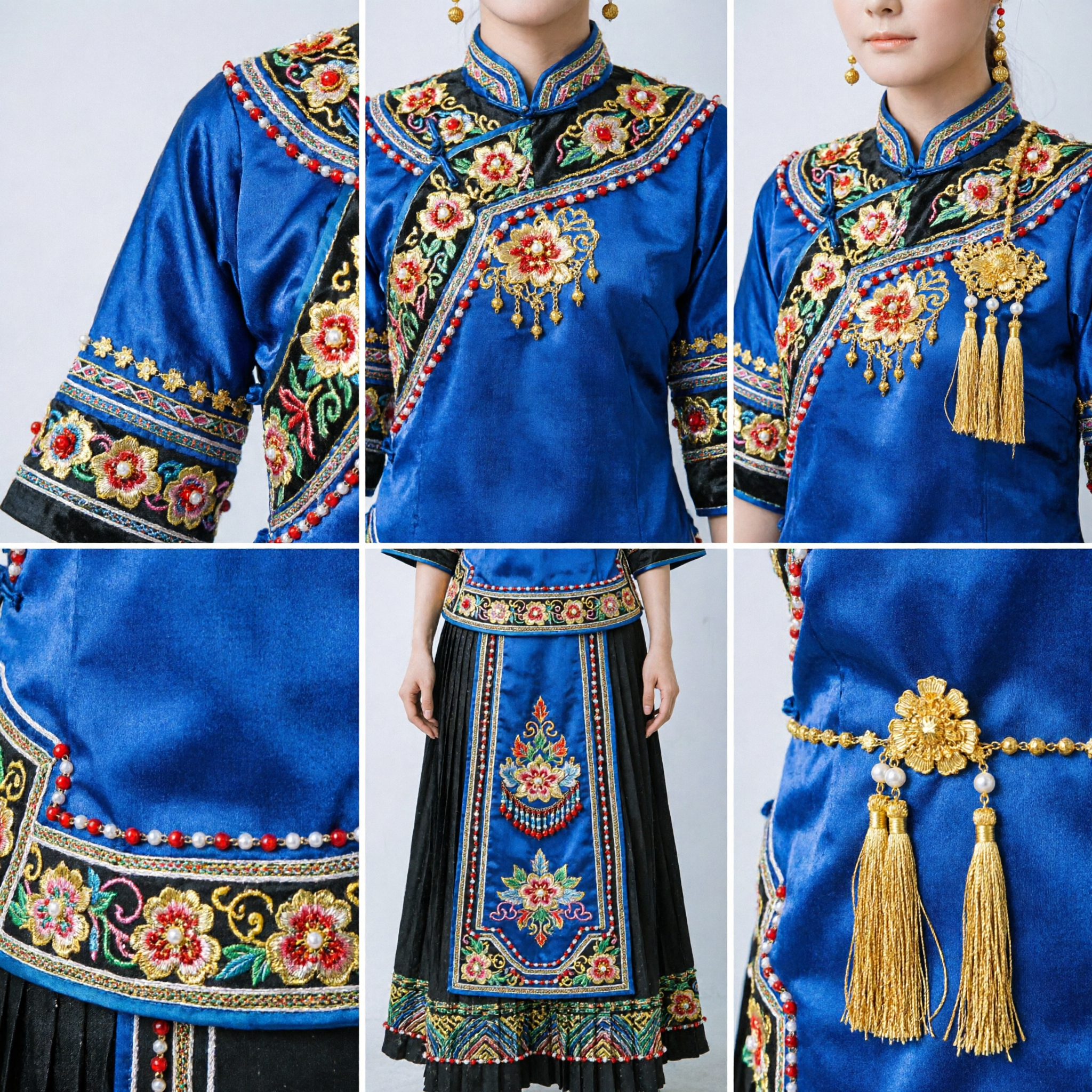 Traditional Chinese Wedding Phoenix Crown Gold Headpiece with Red Beads for Hanfu Bridal Hair Accessory - Asian Costume