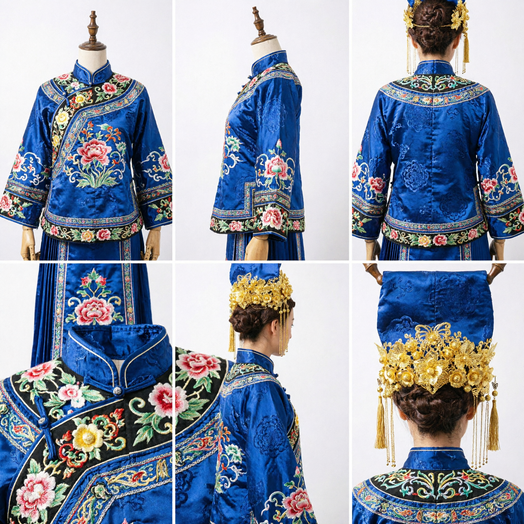 Adorno para el Cabello de Corona de Fénix Dorada Antigua Tradicional China, Tocado de Novia Hanfu para Accesorios de Mujer - Asian Costume