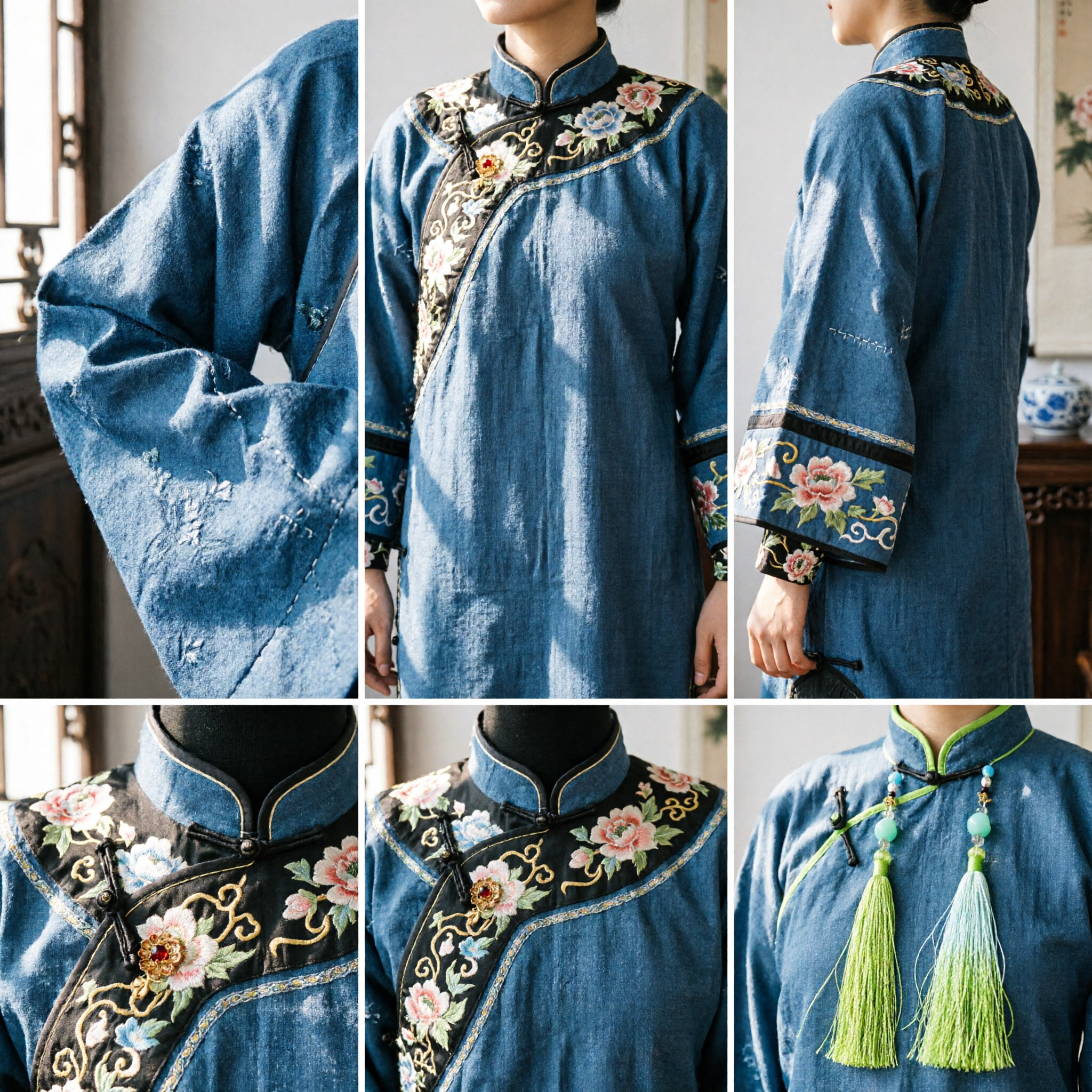 Традиционная китайская гребень для волос из белой раковины с золотой инкрустацией и зеленой кистью для аксессуаров Ханьфу - Asian Costume