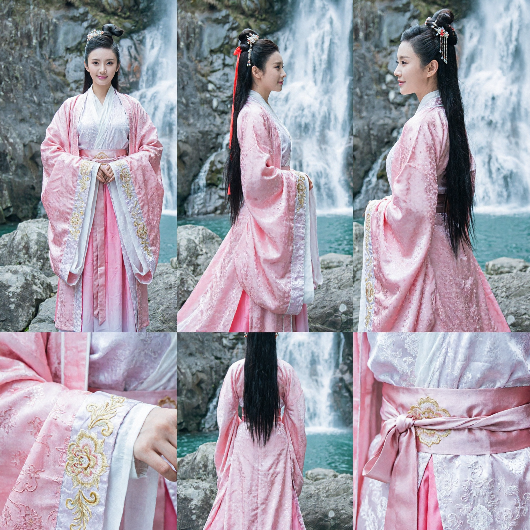 Costume Hanfu Rose Élégant Chinois - Robe de Fée Ancienne Traditionnelle pour Femmes, Cosplay et Photographie - Asian Costume