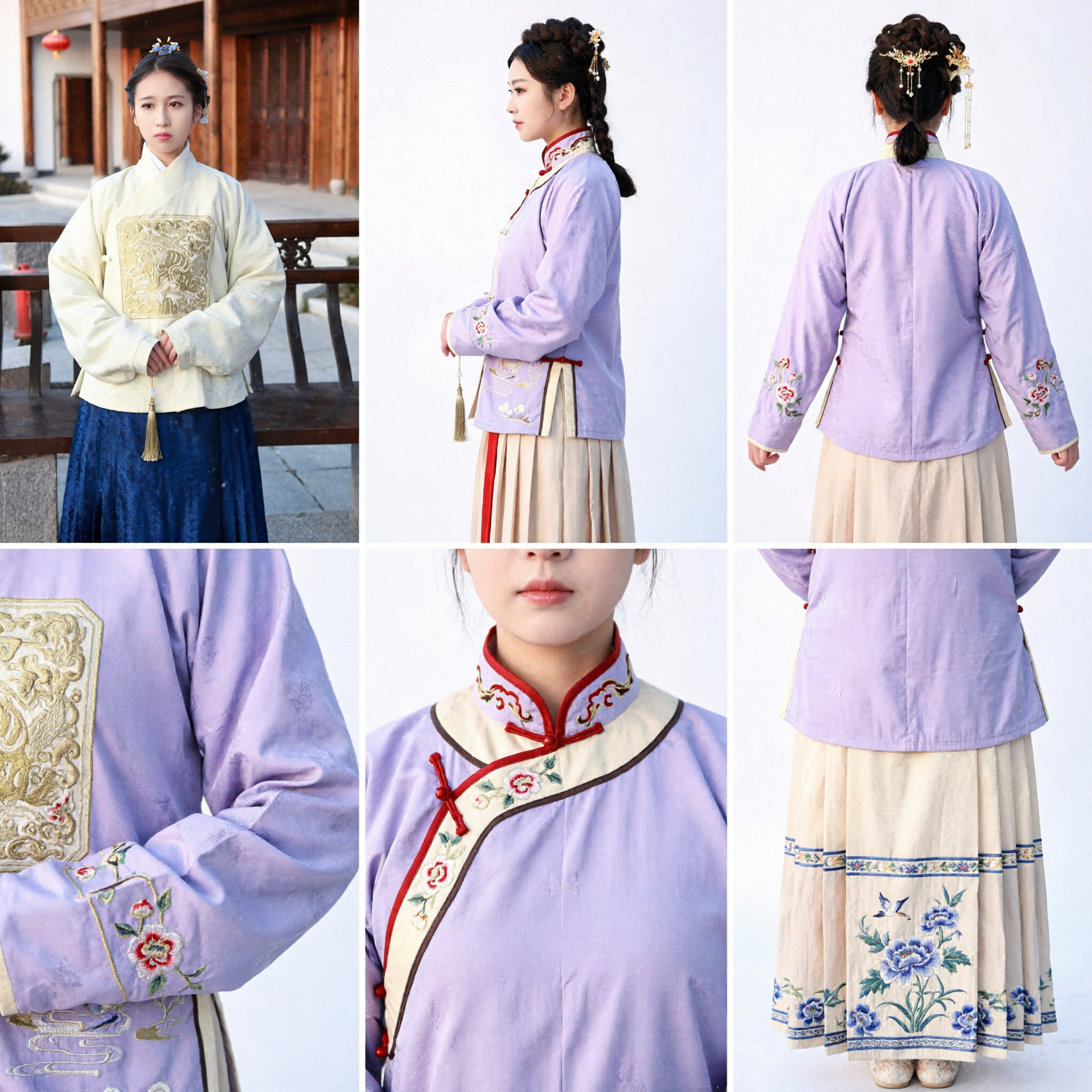 Elegancki damski tradycyjny chiński hanfu, starożytny strój w stylu dynastii Ming, suknia do cosplayu i fotografii - Asian Costume