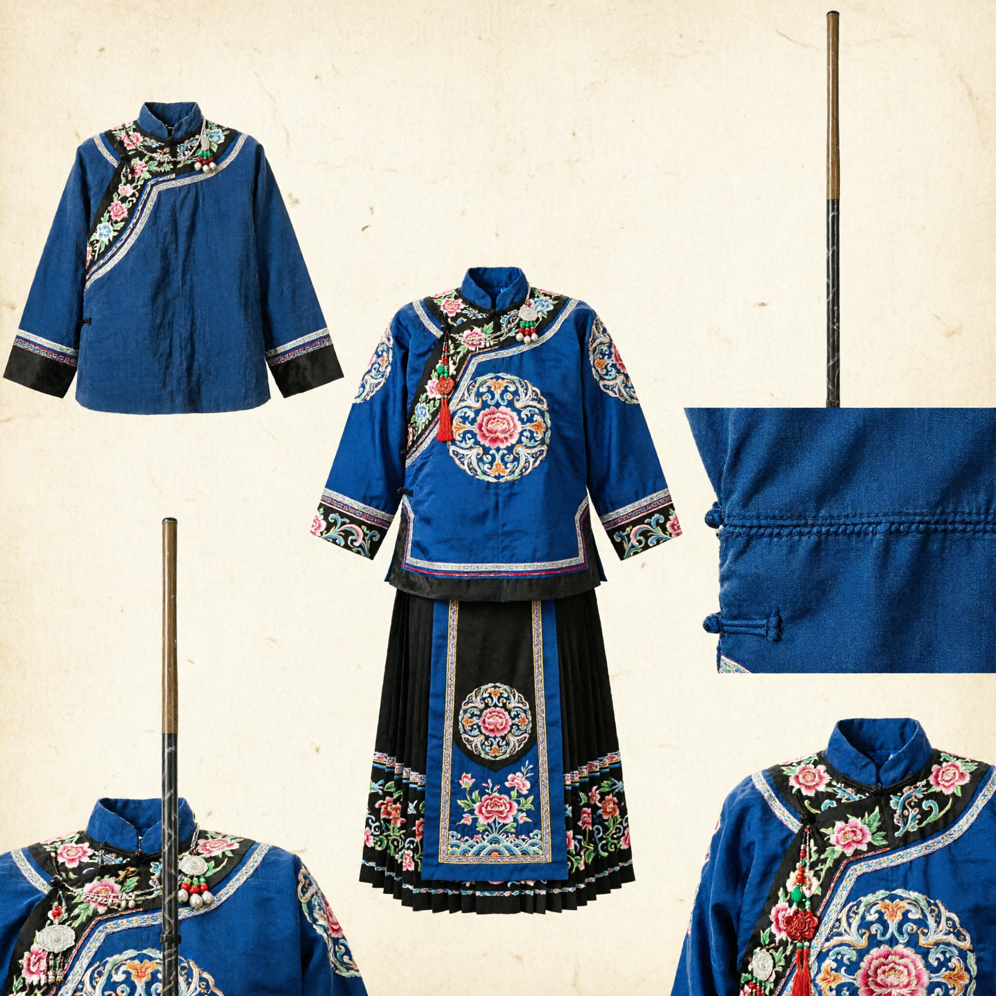 Asta di Legno per Kung Fu Tradizionale Cinese per Spettacolo e Allenamento di Arti Marziali Wushu - Asian Costume