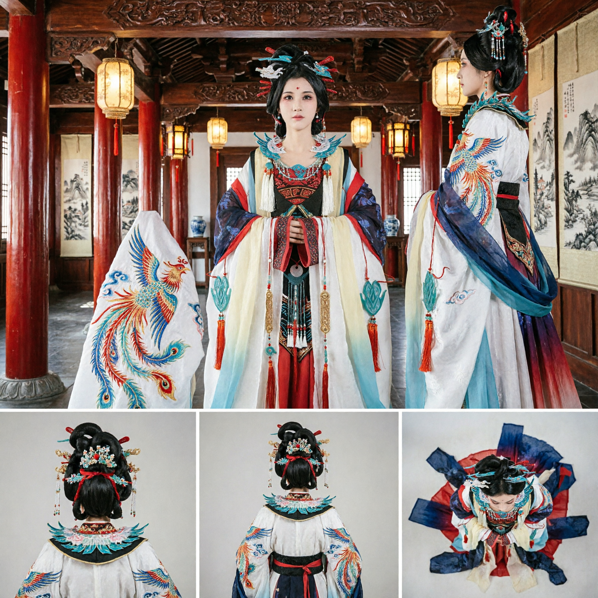 Luxurious Traditional Chinese Hanfu Tang Dynasty Empress Costume for Women Ancient Palace Dress Cosplay - Asian Costume