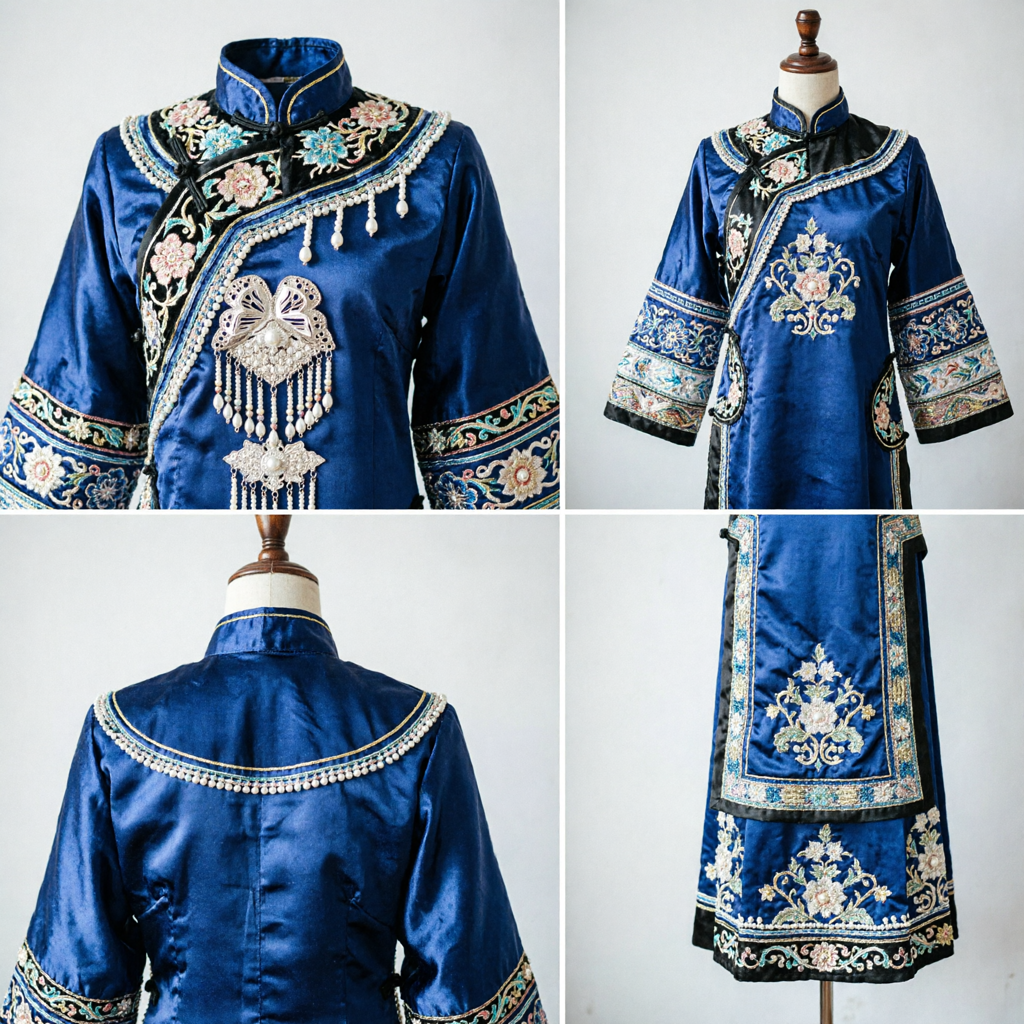 Antike traditionelle chinesische Hanfu-Haarschmuck - Phönixkrone Hochzeits-Brautkopfschmuck mit Schmetterlingsquasten für Frauen - Asian Costume