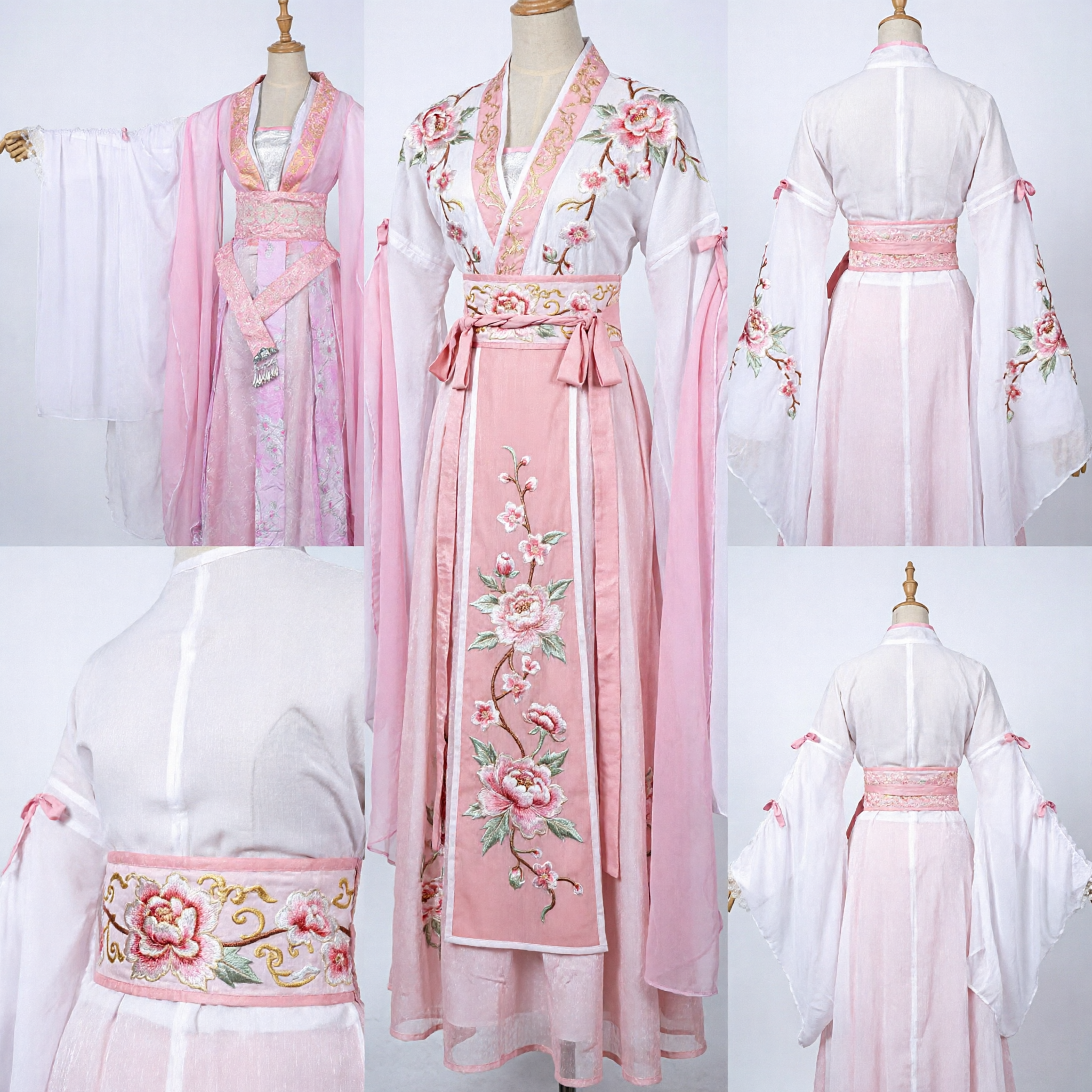 Vestido Rosa Hanfu Chinês Tradicional, Traje de Princesa da Dinastia Tang para Cosplay de Fada Antiga Feminino - Asian Costume