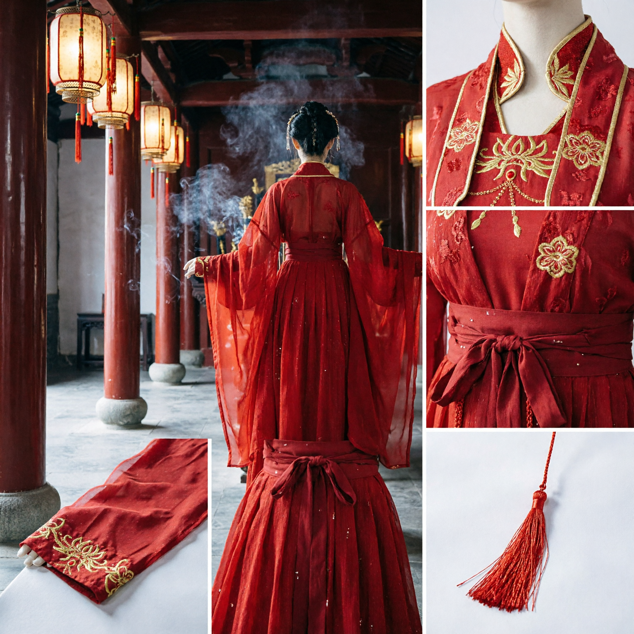 Vestido de Novia Rojo Tradicional Chino, Traje Hanfu de Emperatriz de la Dinastía Tang Antigua para Cosplay y Actuaciones de Mujeres - Asian Costume