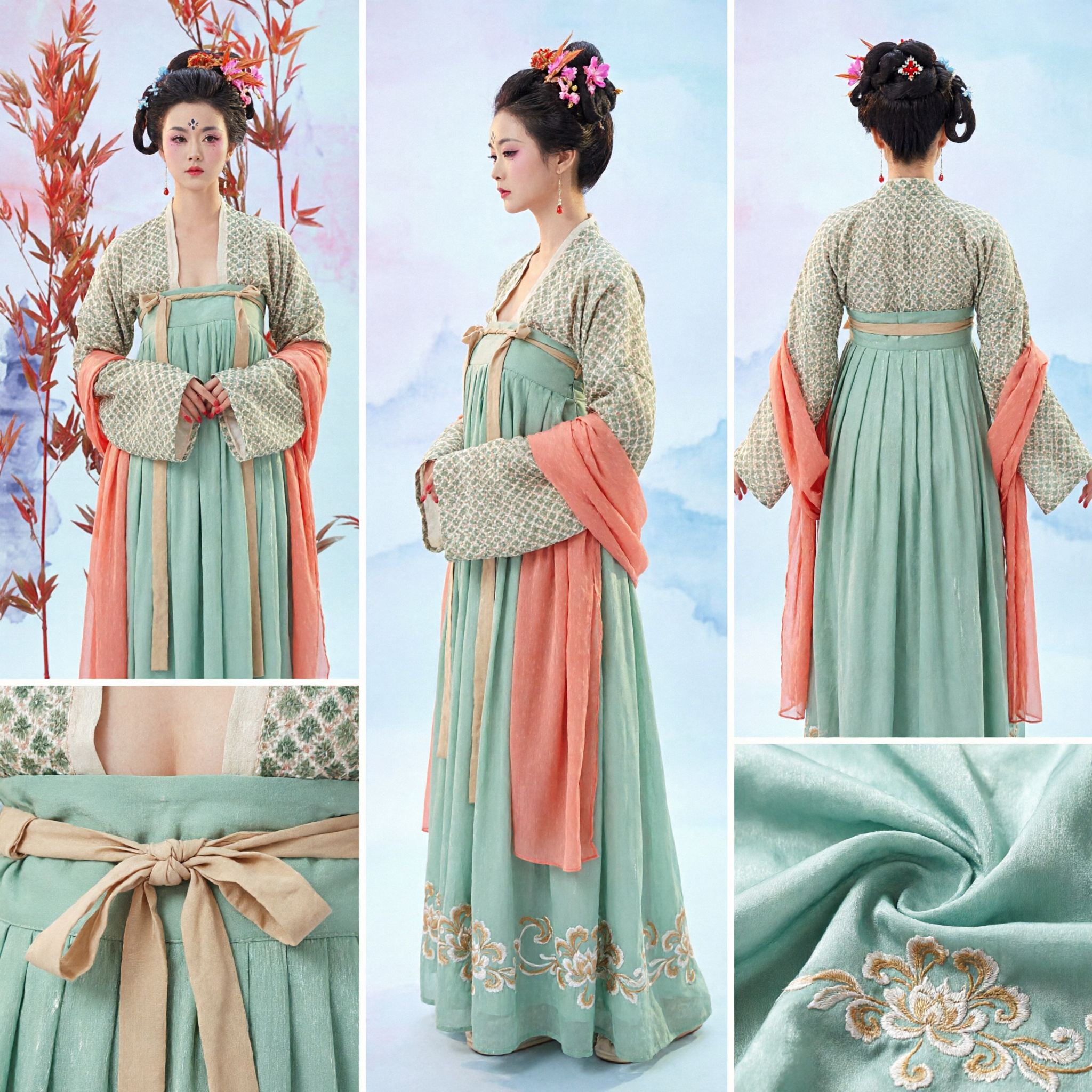 Costume Hanfu della dinastia Tang tradizionale cinese per donne, antico abito da principessa di palazzo per cosplay e fotografia - Asian Costume