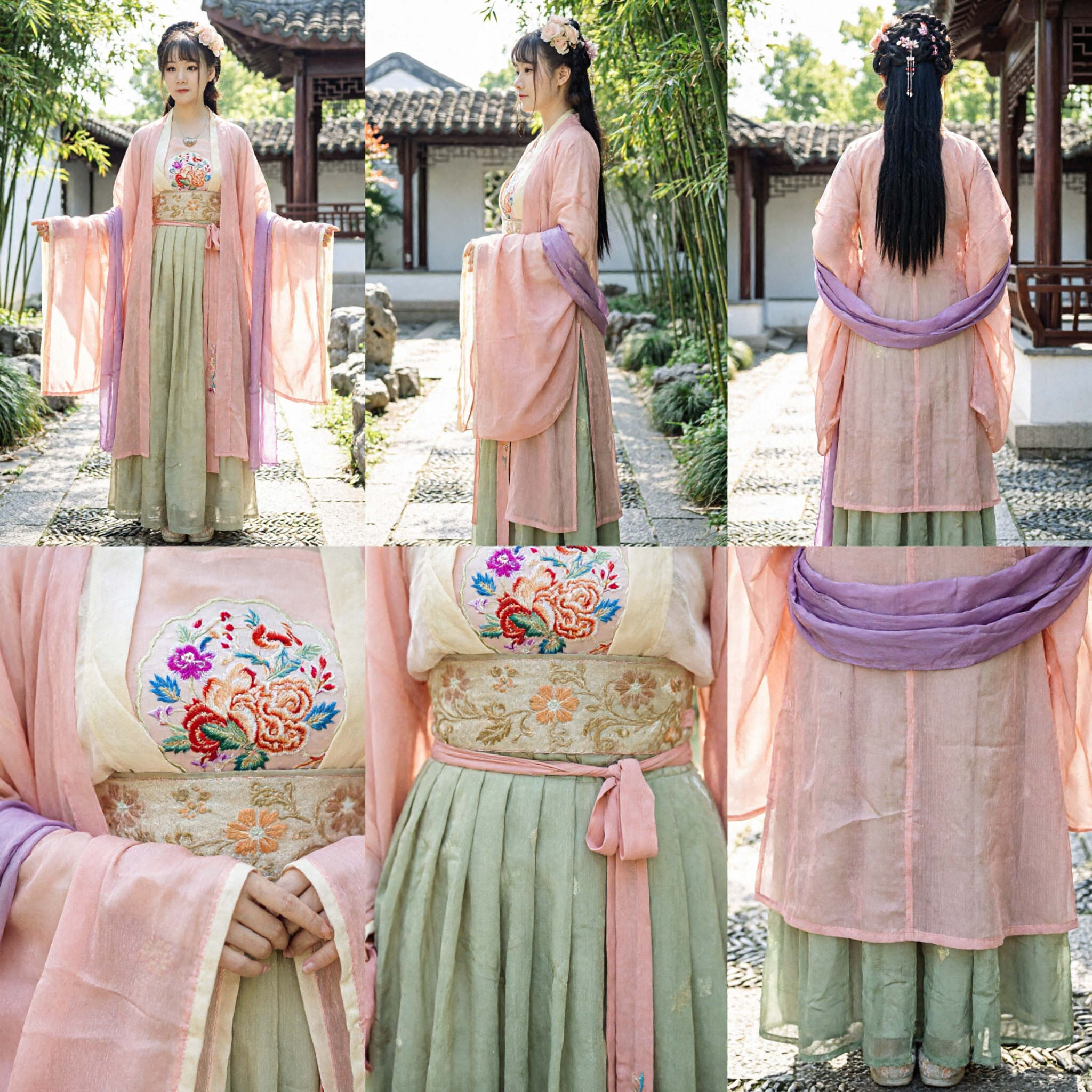 中国伝統漢服古代衣装 唐王朝宮廷婦人ドレス 女性用仙女コスプレ写真撮影 - Asian Costume