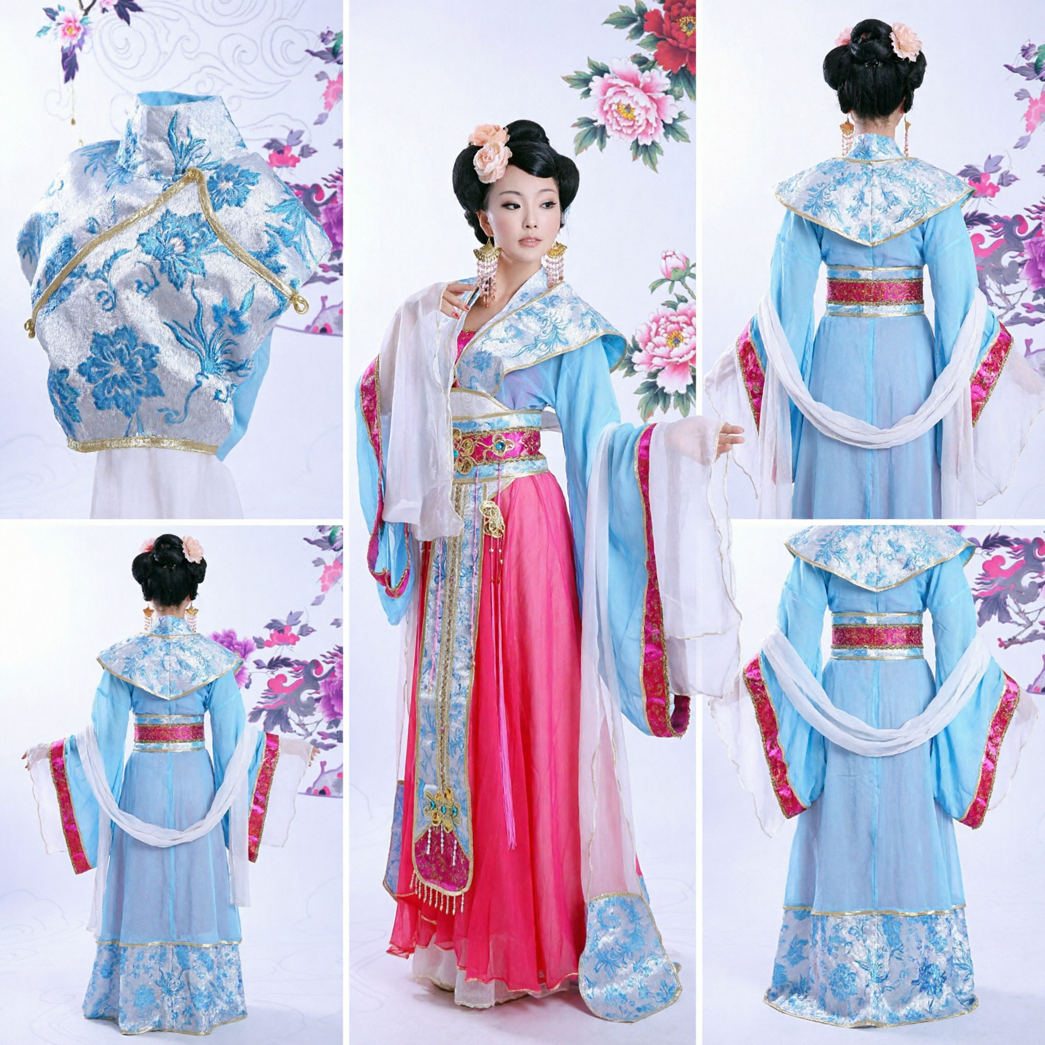 Costume Hanfu Tradizionale Cinese della Dama di Palazzo della Dinastia Tang Abito da Principessa Antico per Donne per Spettacoli sul Palco - Asian Costume