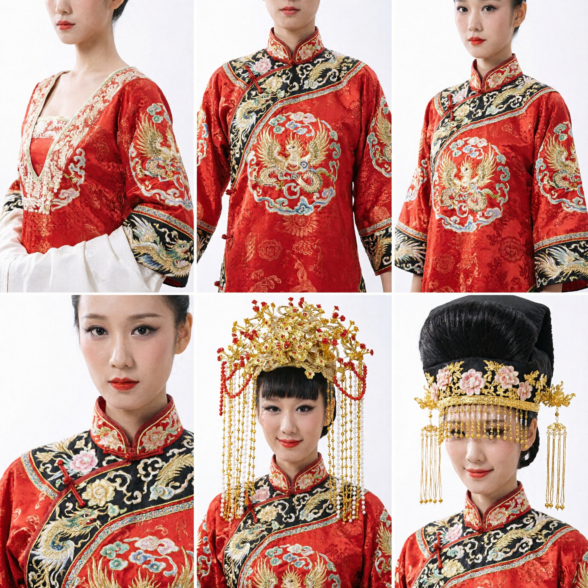 Couronne phénix de mariage chinoise traditionnelle, coiffe en or avec franges de perles, coiffe de mariée ancienne Hanfu pour performance culturelle - Asian Costume