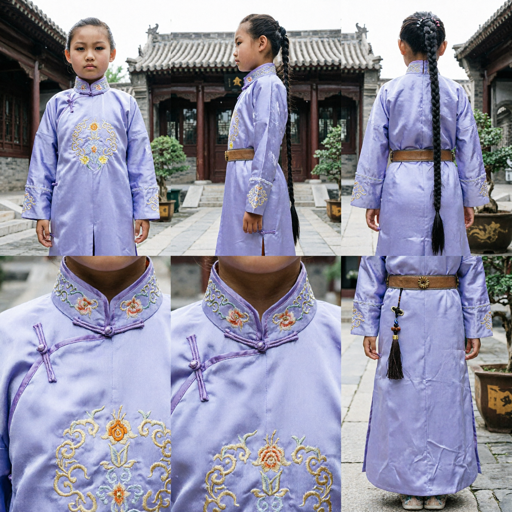 Traje de Kung Fu Tradicional Chino para Niños, Uniforme de Artes Marciales Changshan Púrpura para Ropa de Representación Infantil - Asian Costume