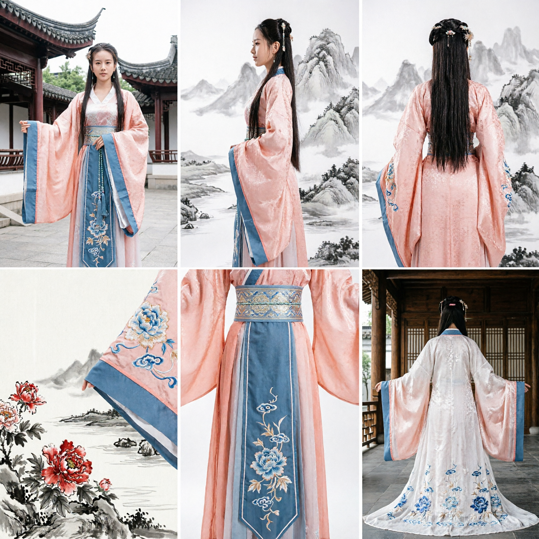 Élégante robe Hanfu chinoise traditionnelle rose, costume de fée ancienne pour cosplay et photographie féminin - Asian Costume