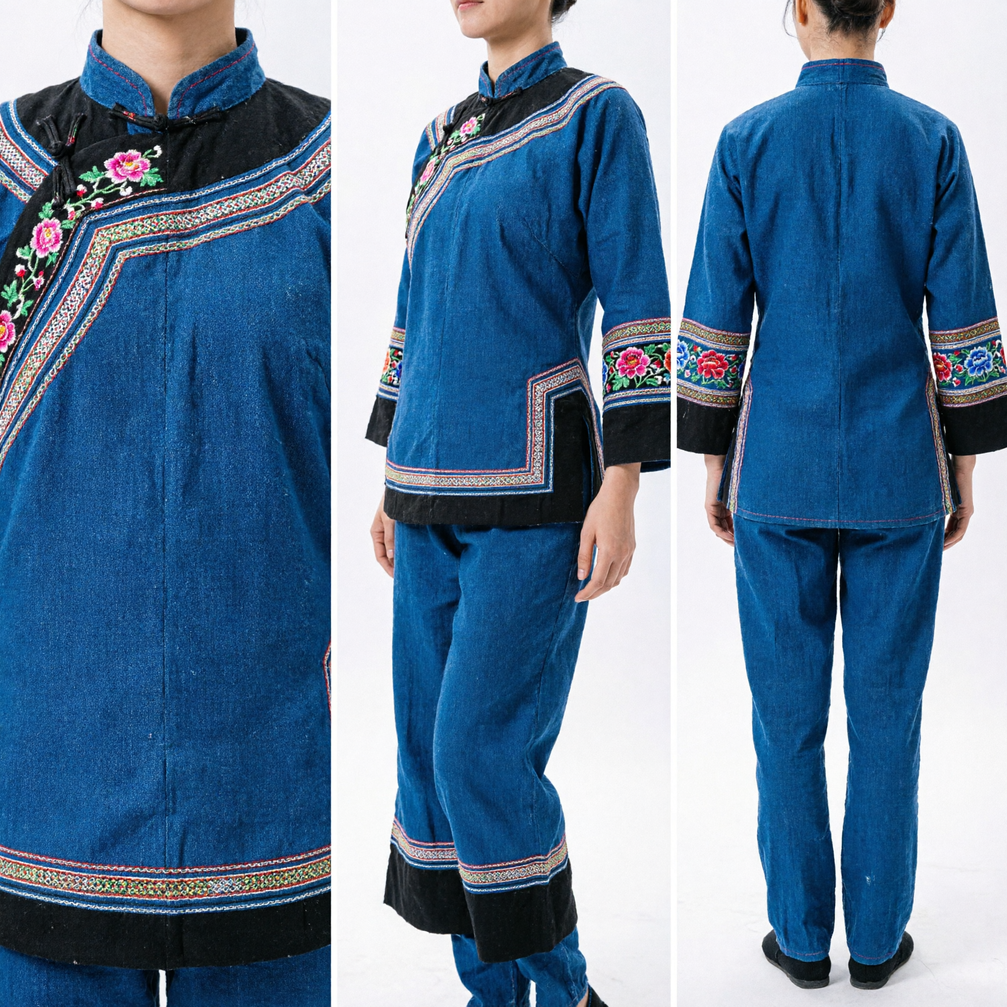 أحذية كاحل زرقاء نابضة بالحياة للنساء - مريحة ودافئة لشتاء الموضة العارضة - Asian Costume