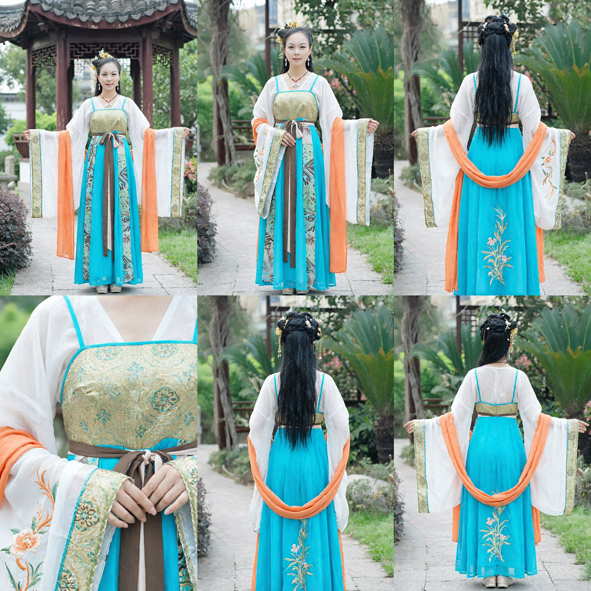 Traje Hanfu de la Dinastía Tang Tradicional China Vestido de Princesa del Palacio Antiguo para Mujeres Danza - Asian Costume
