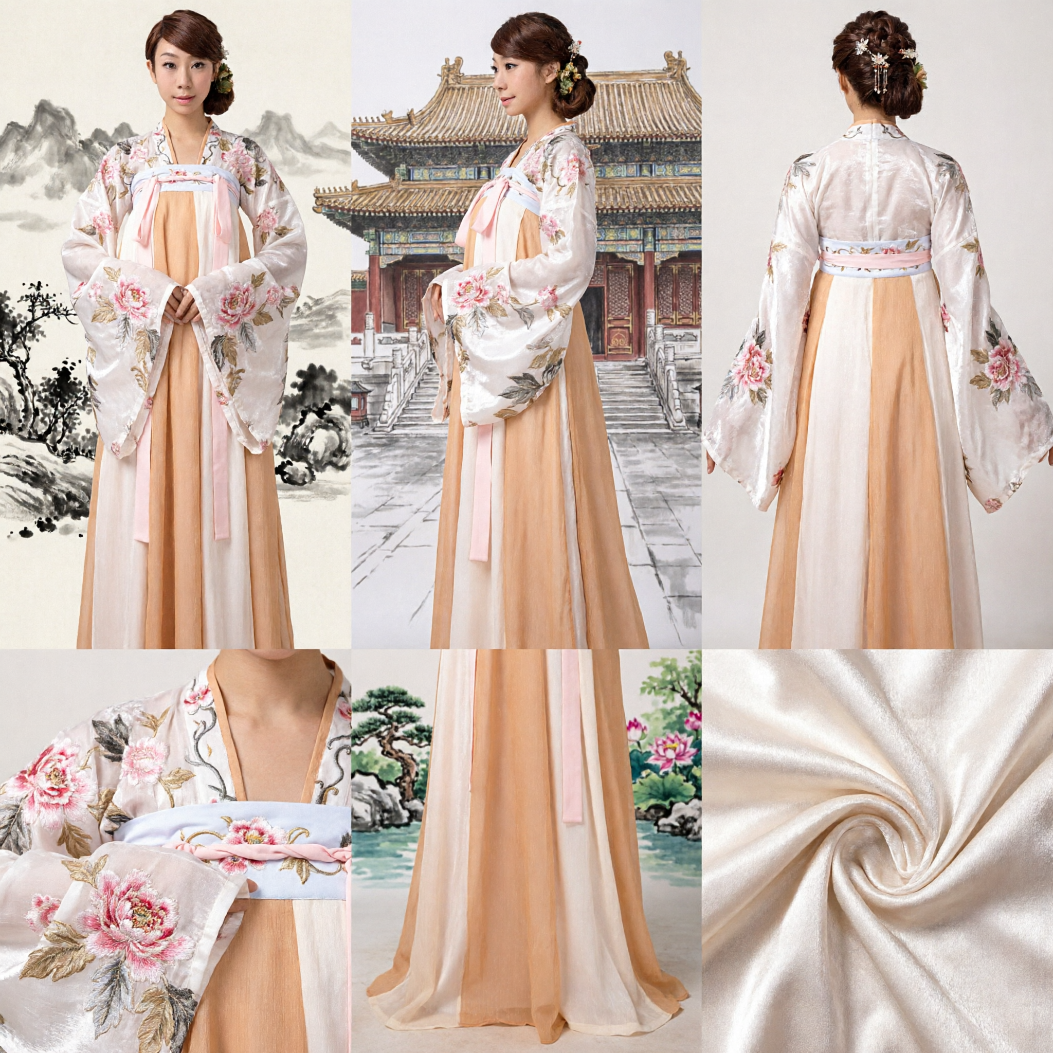 Elegante Traje Hanfu da Dinastia Tang Chinês Tradicional, Vestido de Palácio Antigo para Festivais e Cosplay - Asian Costume