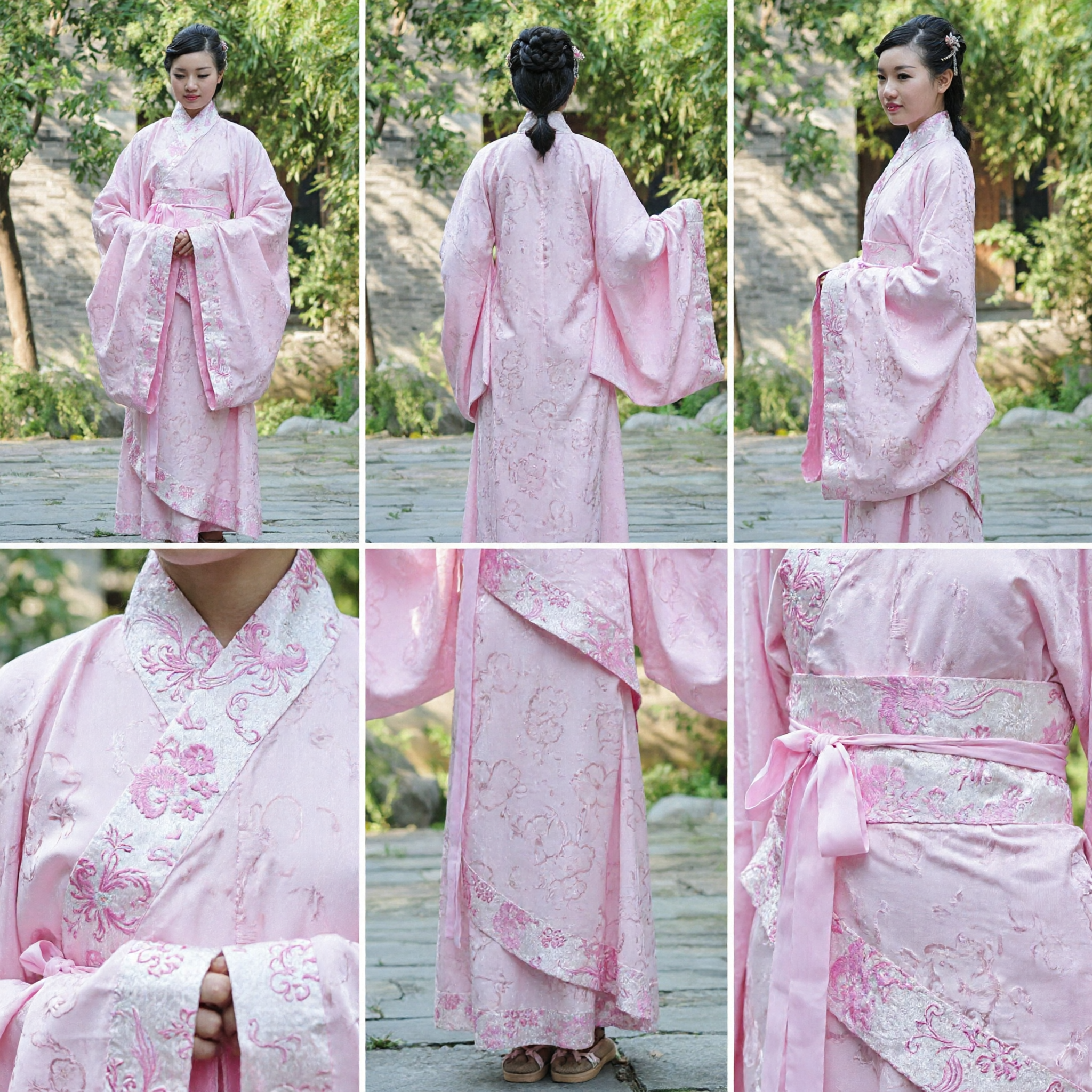 Traje de Hanfu Rosa Chinês Tradicional de Princesa do Palácio Antigo para Mulheres Cosplay Histórico e Performance no Palco - Asian Costume