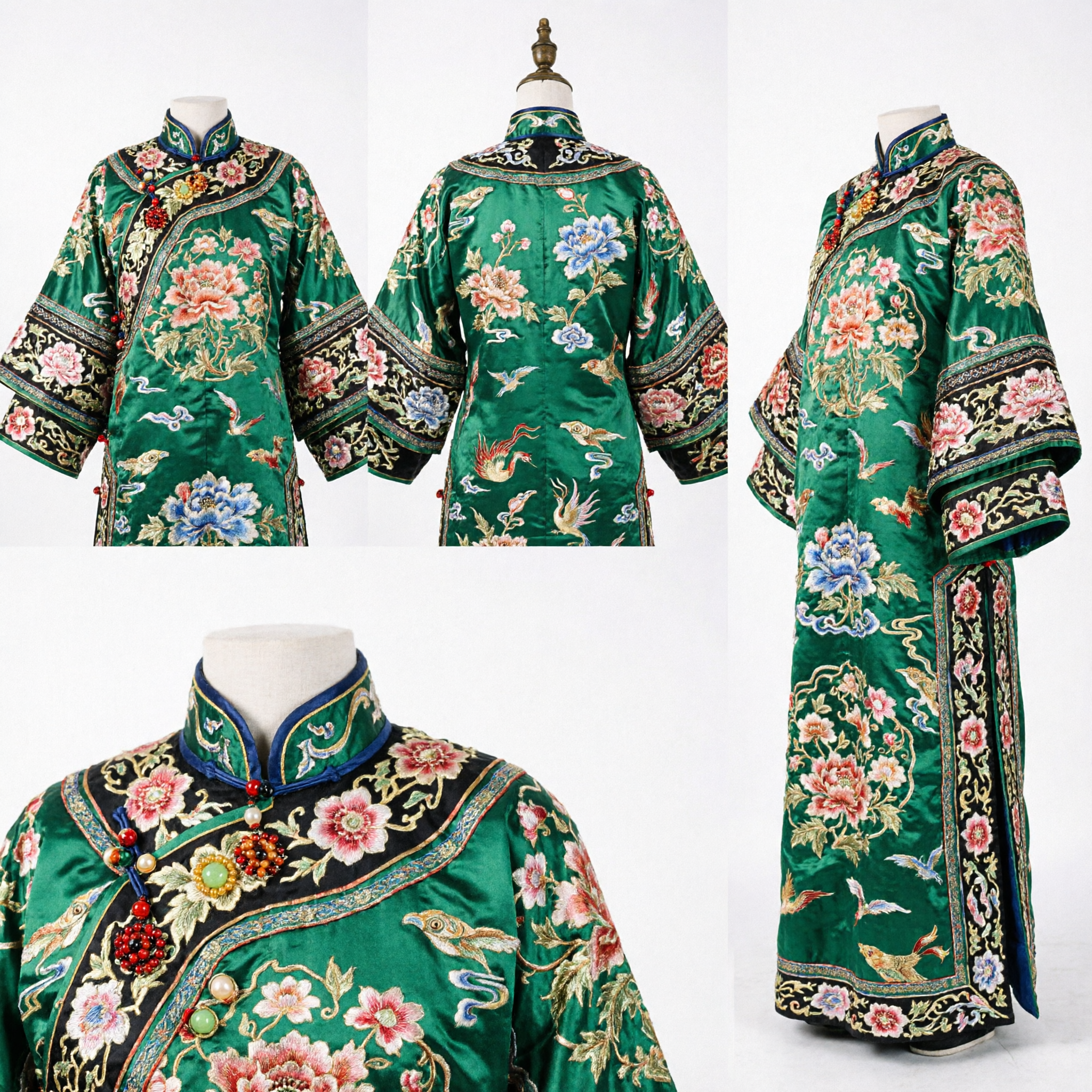 Chinese Traditional Hanfu Hair Accessories Gold Phoenix Crown Headpiece for Ancient Wedding Bride - Asian Costume