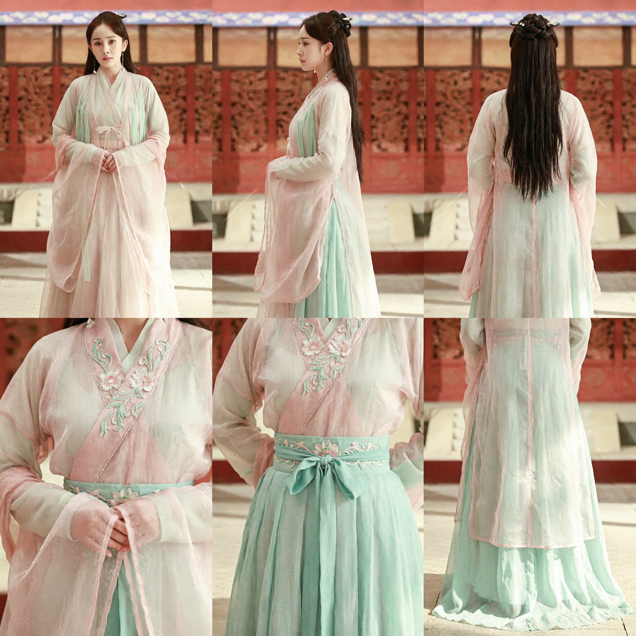 Costume ancien traditionnel chinois Hanfu élégant rose pâle, robe de fée pour femmes pour cosplay et spectacle - Asian Costume