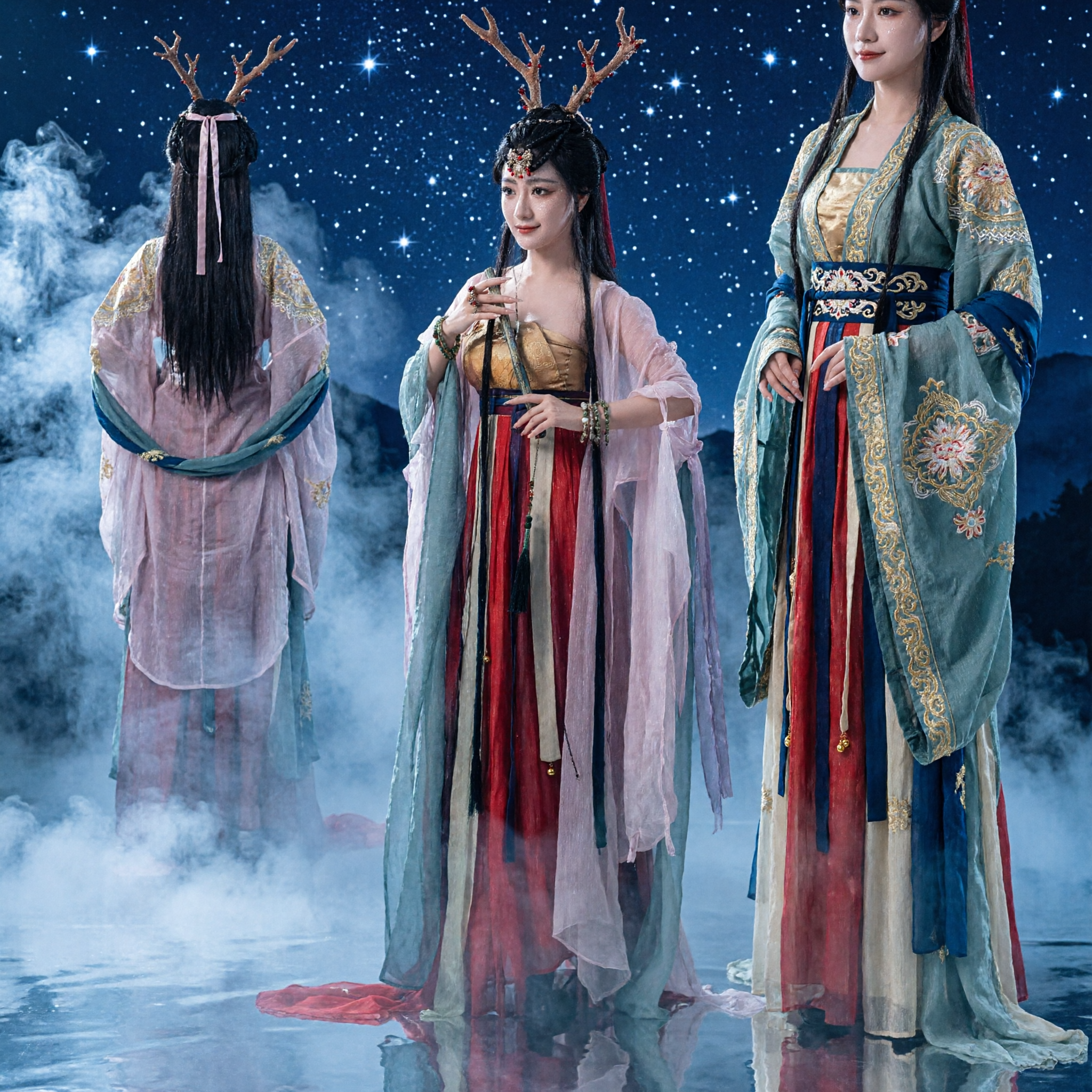 Traje Hanfu de Fada da Dinastia Tang, Vestido Tradicional Chinês Multicolor para Cosplay e Performance Feminina - Asian Costume