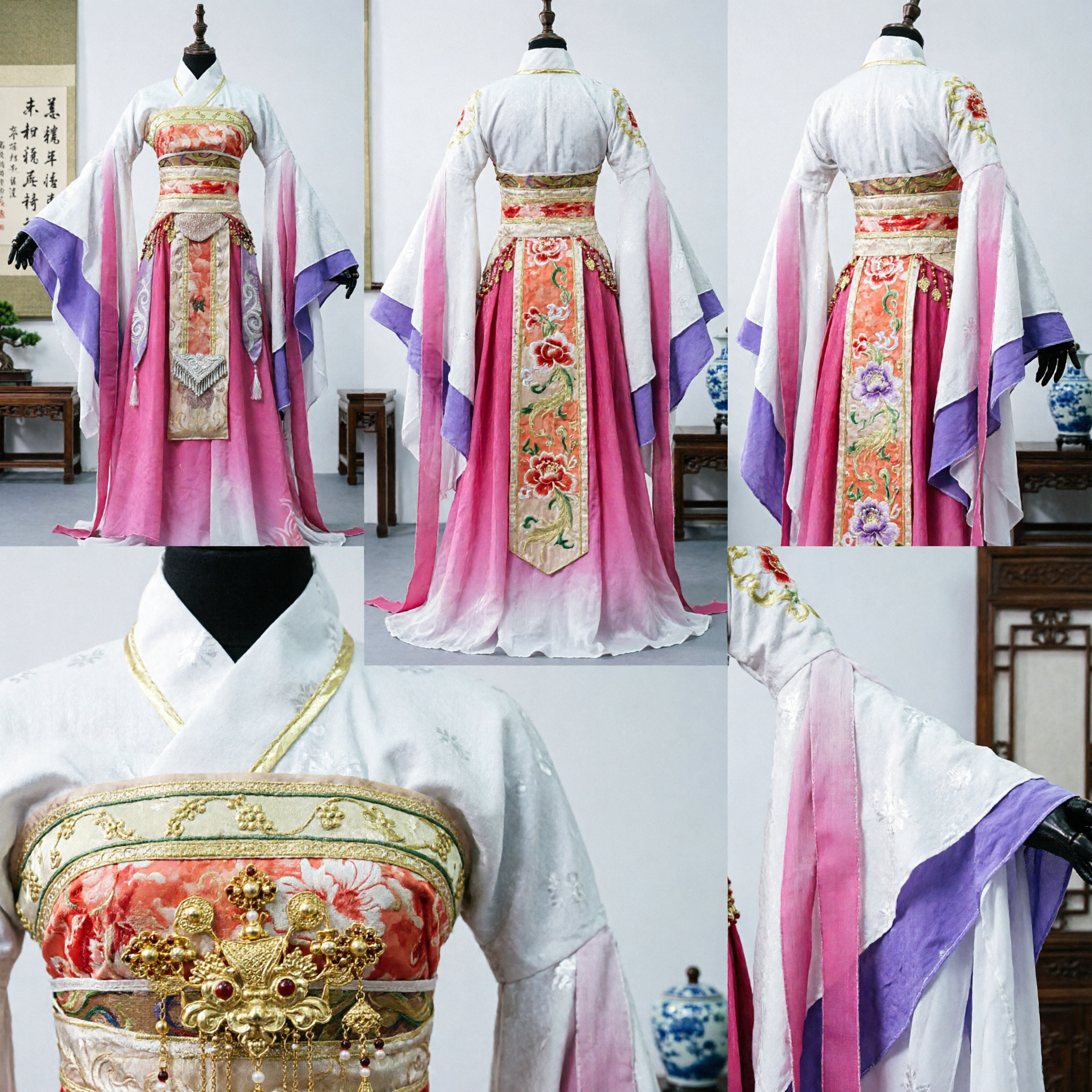 Traje Tradicional Chinês Hanfu, Vestido de Princesa Antigo, Roupa da Dinastia Tang Bordada para Mulheres, Performance de Cosplay - Asian Costume