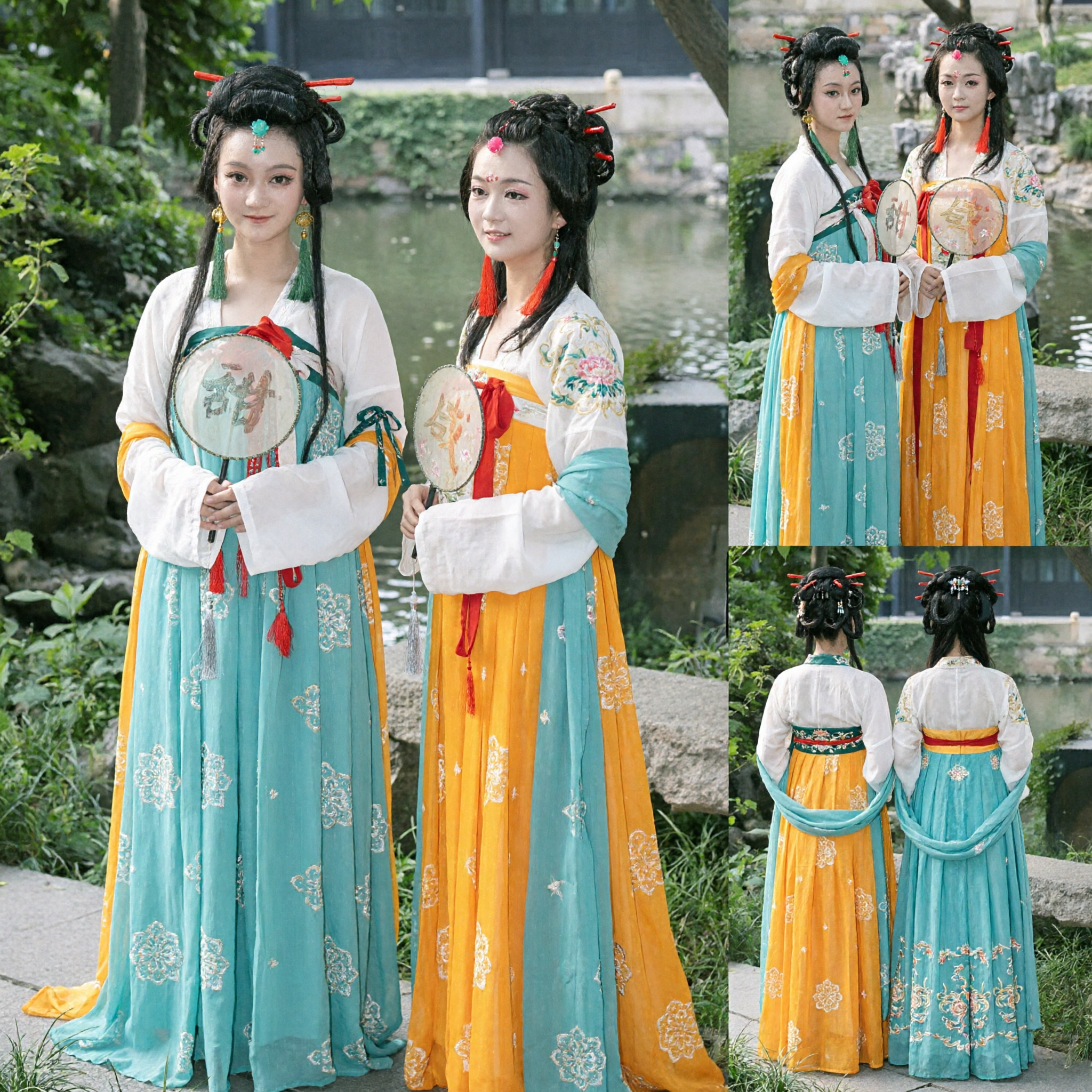 Tradycyjny chiński strój Hanfu z dynastii Tang, suknia Ruqun, antyczny ubiór dla kobiet na fotografię i występy - Asian Costume