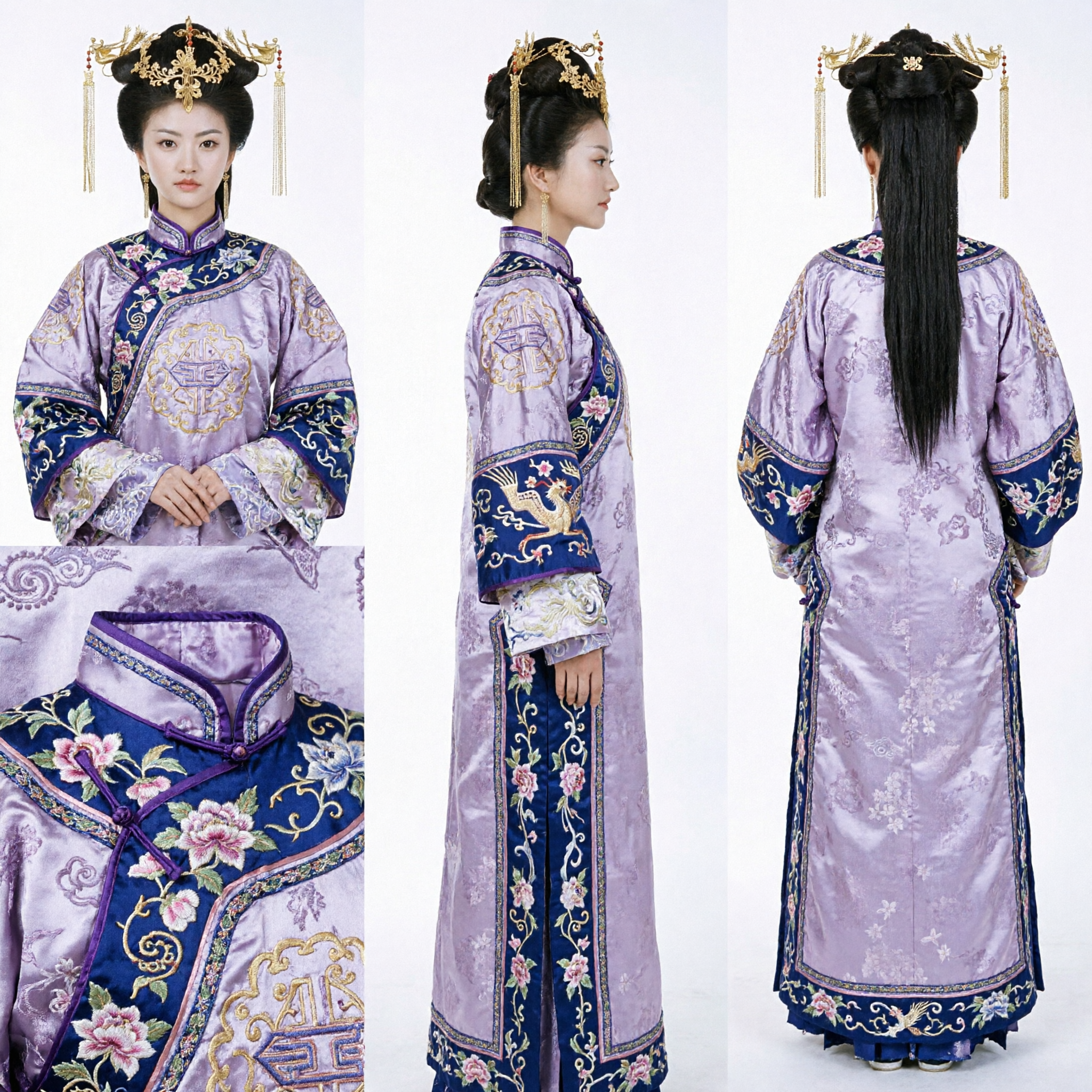 Oud-Chinees Goud Feniks Kroon Haarspelden Traditioneel Hanfu Hoofdtooi voor Vrouwen Trouwkostuum Optreden - Asian Costume