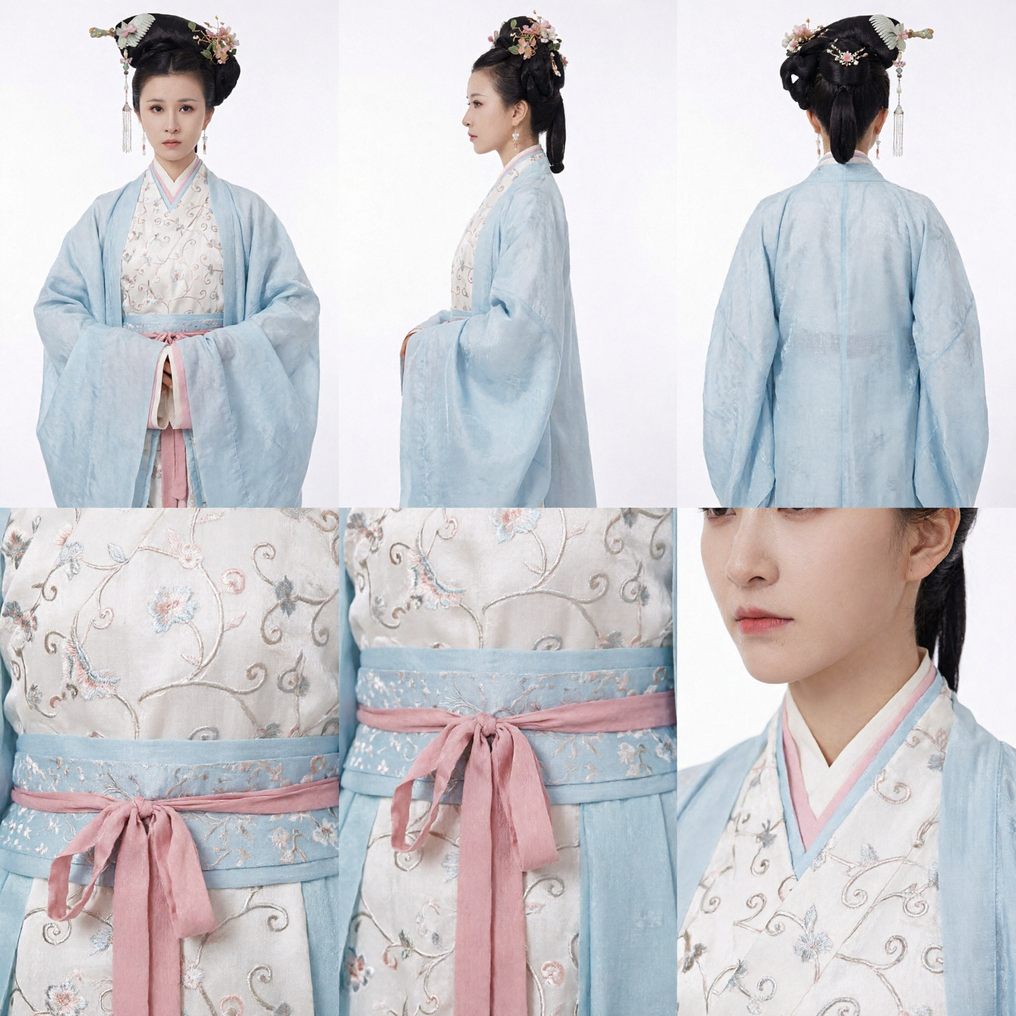 Costume Antico Cinese Hanfu per Donne Vestito Tradizionale Principessa Dinastia Song Veste Blu per Cosplay e Fotografia - Asian Costume