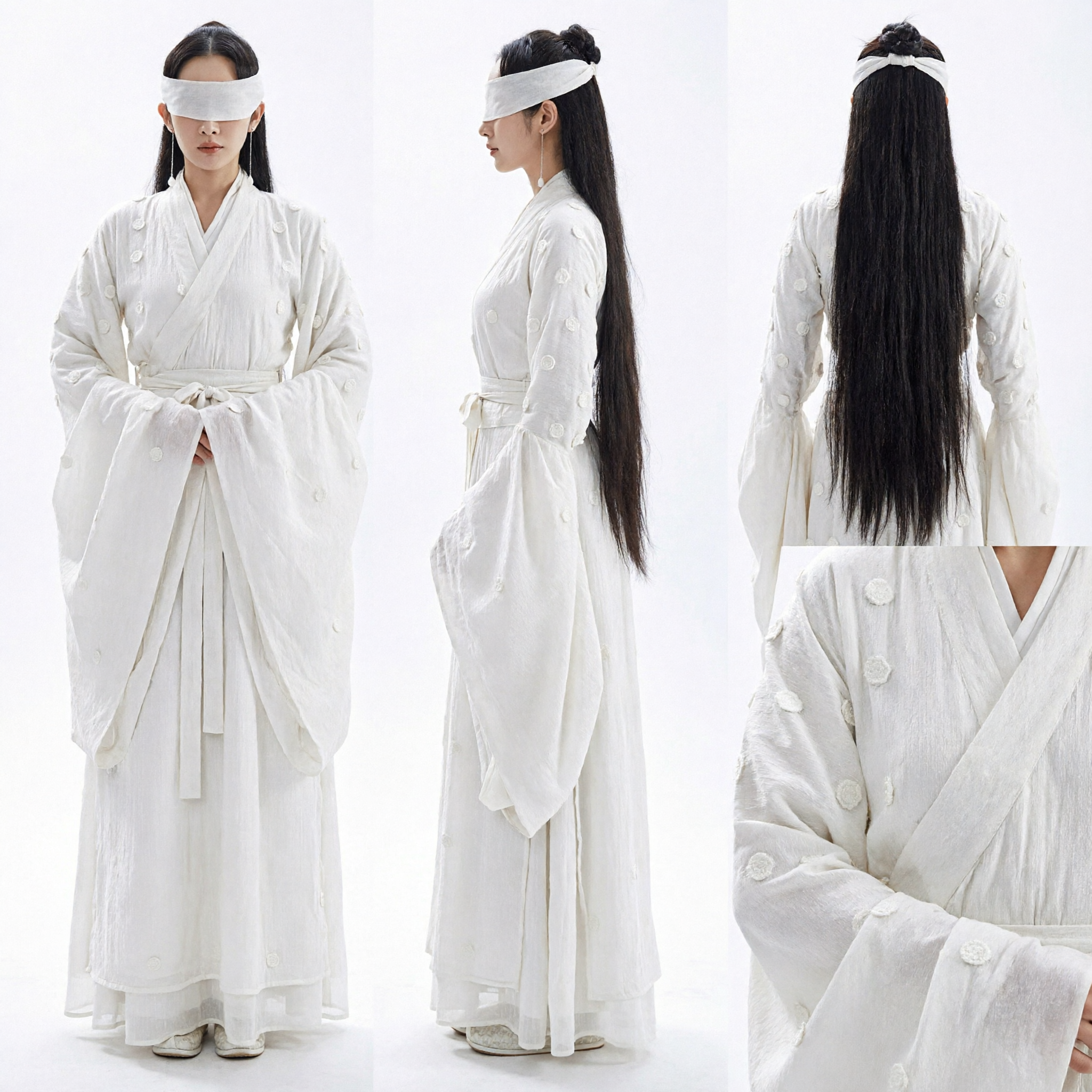 Vrouwen Oud Chinees Wit Hanfu Kostuum Traditionele Xianxia Feejurk voor Cosplay en Fotografie - Asian Costume