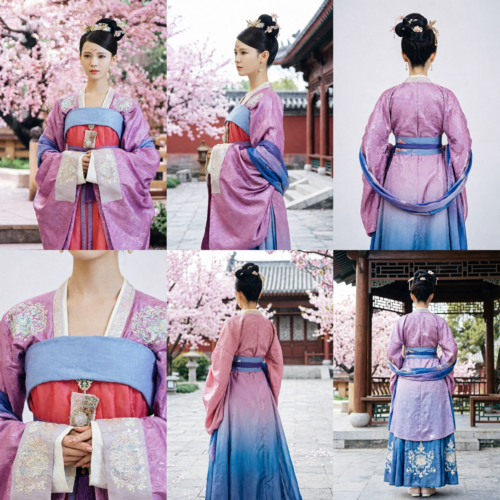 Costume traditionnel chinois Hanfu de la dynastie Tang pour femmes - Robe ancienne de dame du palais pour cosplay - Asian Costume