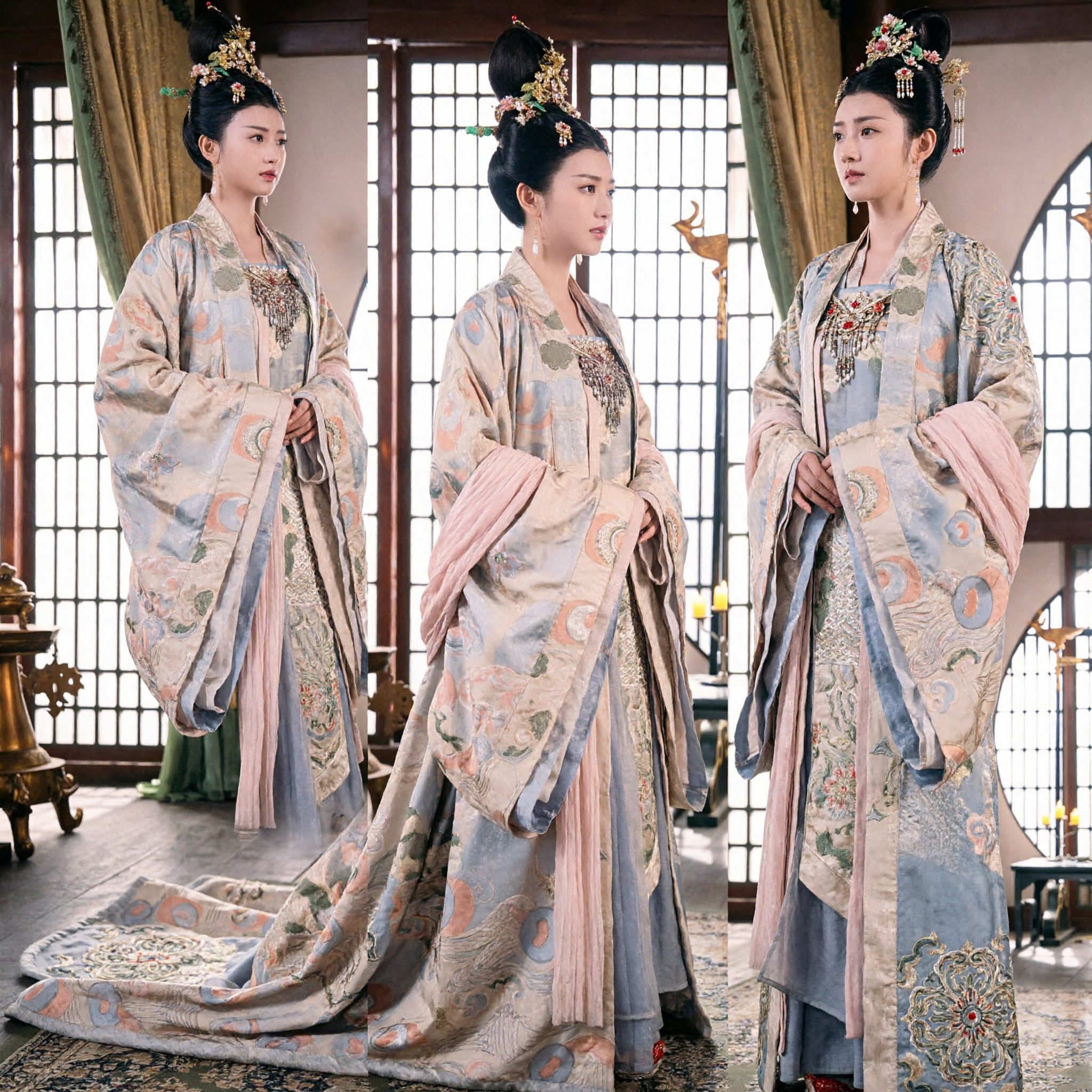 Chinese Traditionele Tang-dynastie Paleisdame Hanfu Kostuum Antieke Prinsessenjurk Historische Kleding voor Vrouwen - Asian Costume
