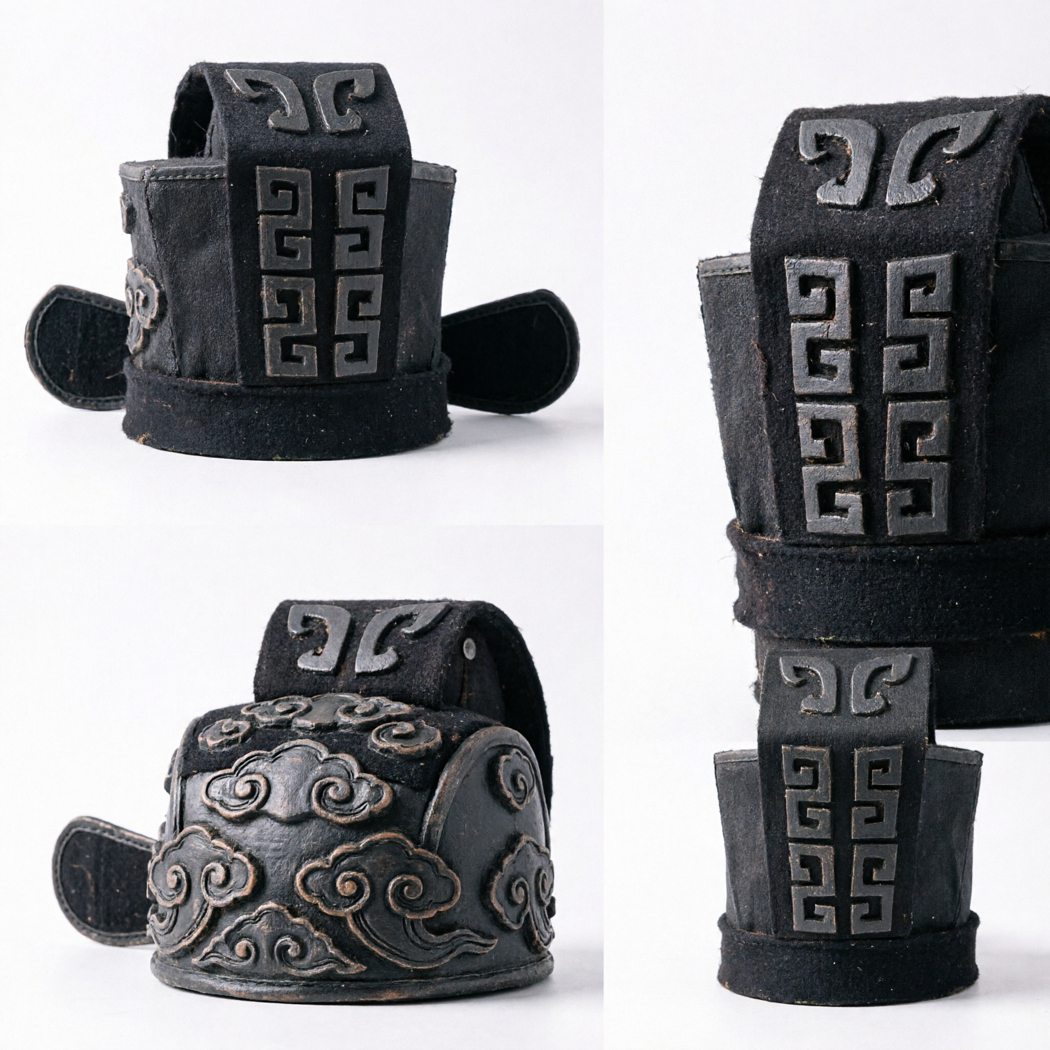 Chapéu de Erudito Antigo Tradicional Chinês Preto Adereço de Cabeça Hanfu para Homens Cosplay de Traje Histórico - Asian Costume