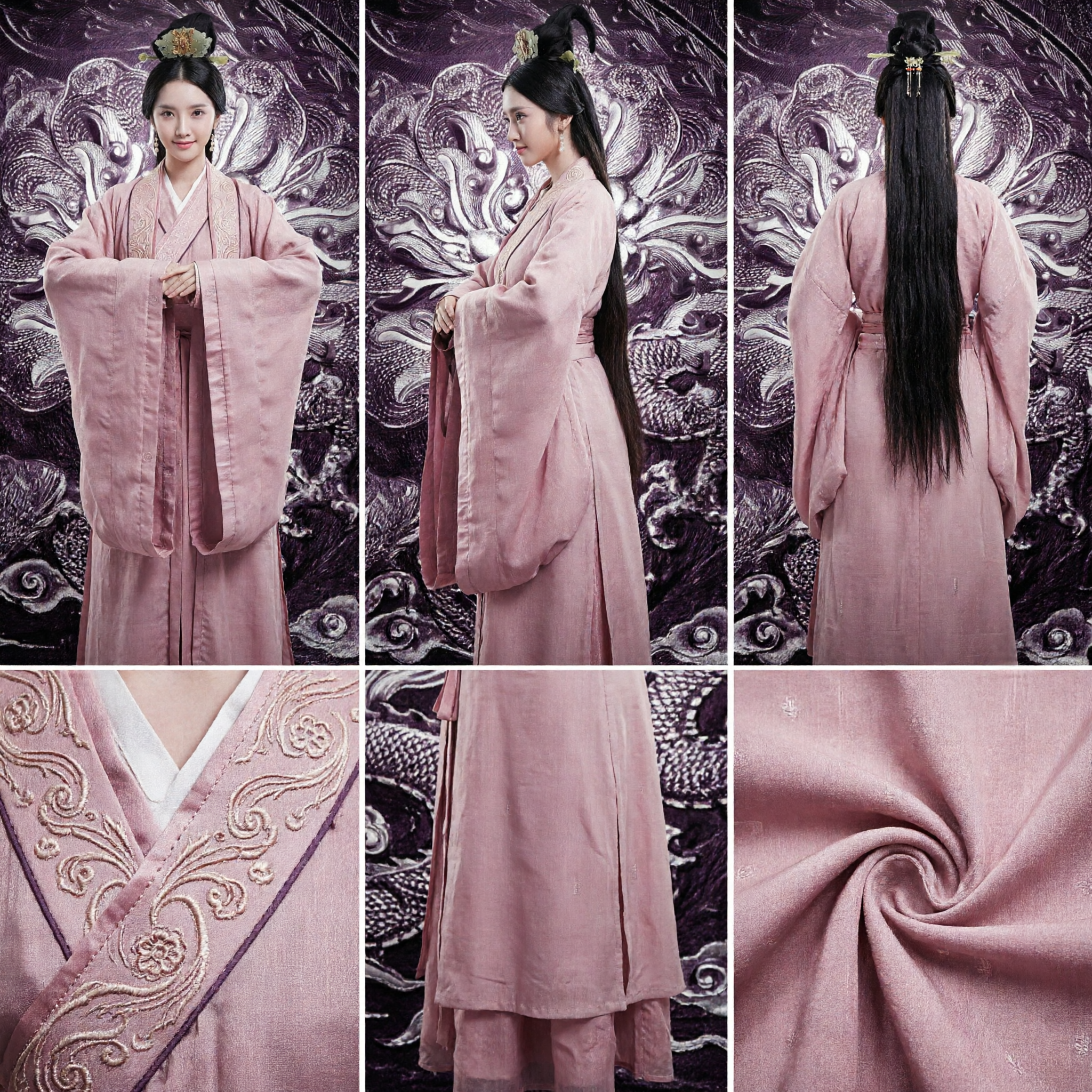 Elegantes Pink Antikes Chinesisches Hanfu Kostüm Traditionelles Han Dynastie Palastdame Kleid für Frauen Cosplay - Asian Costume