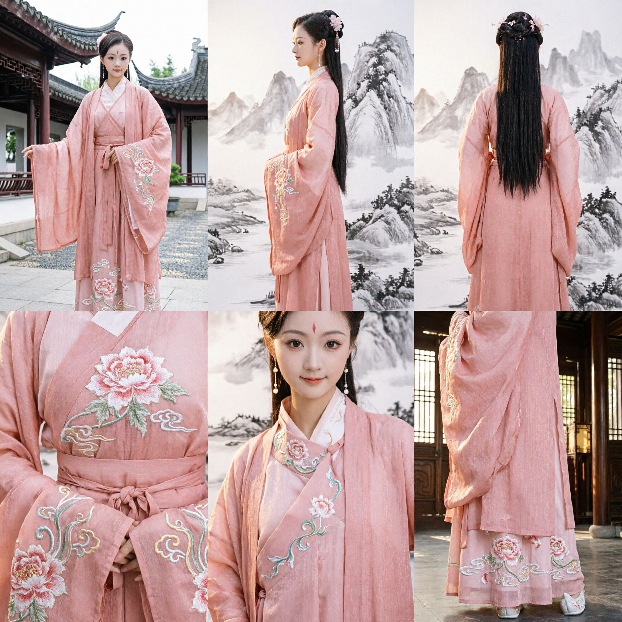 Traje de Hanfu Chino Antiguo Rosa, Vestido Tradicional de Hada para Niñas, para Cosplay y Presentaciones - Asian Costume