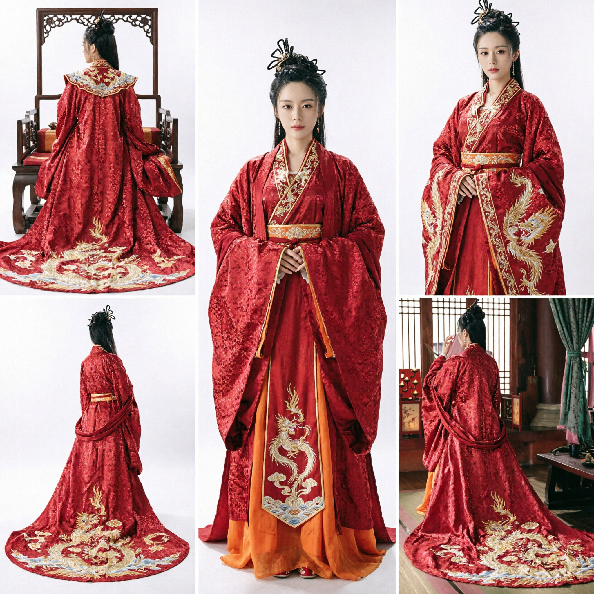 Vrouwen Oud Chinees Rood Hanfu Jurk Traditioneel Adellijke Vrouw Gewaad voor Historische Cosplay en Evenementen - Asian Costume