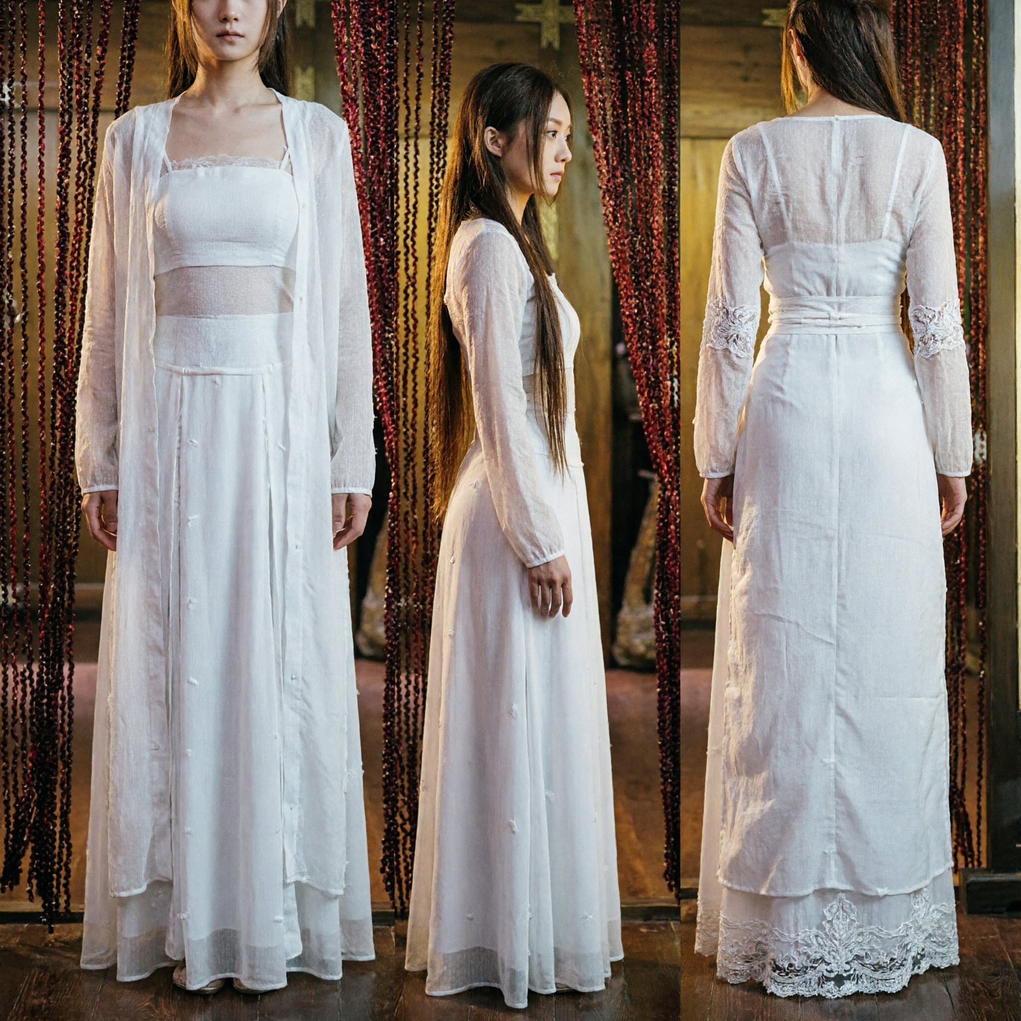 Traje Hanfu da Dinastia Tang Branco Elegante - Vestido de Fada Antigo Tradicional Chinês para Cosplay Feminino - Asian Costume