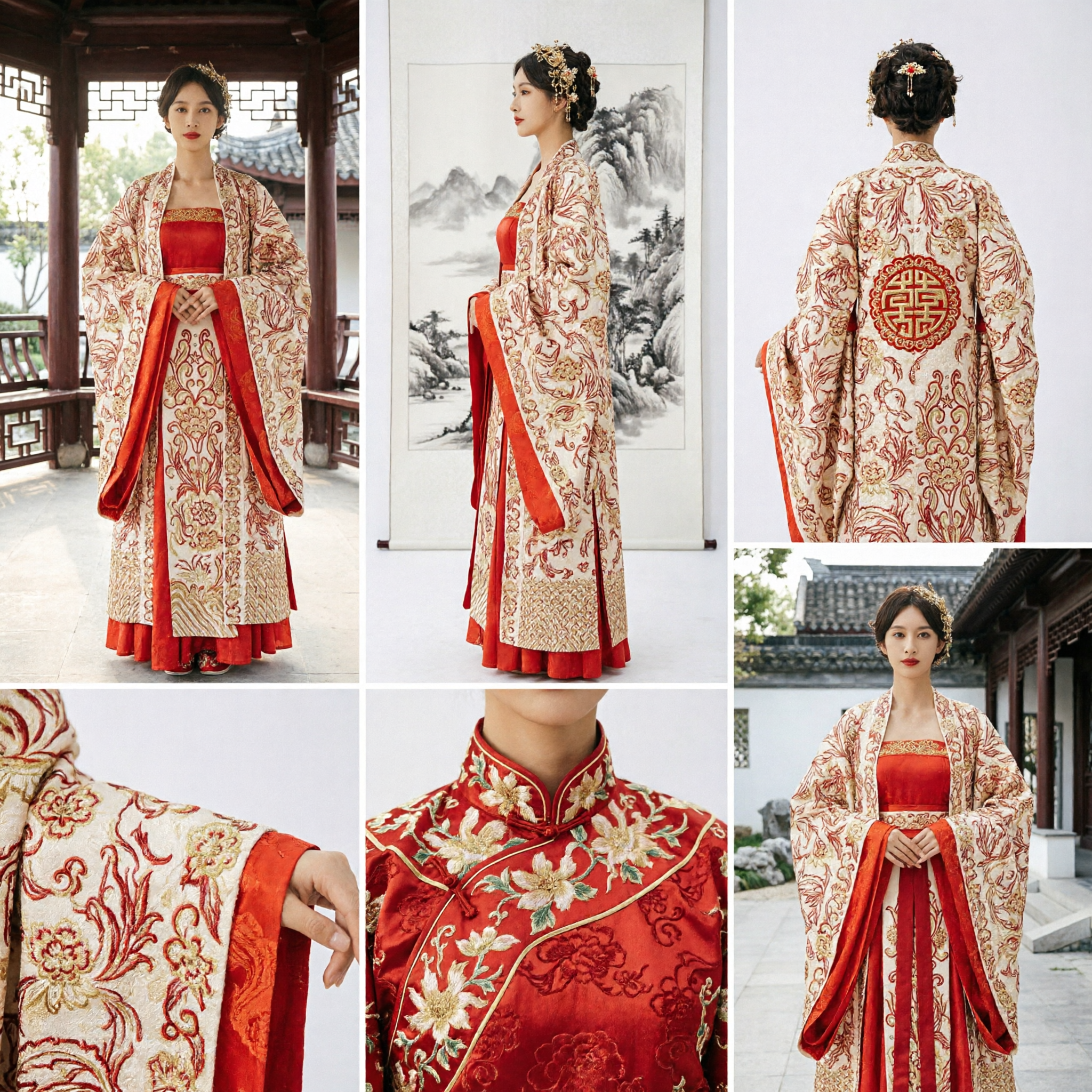 Traje de Princesa de la Dinastía Tang Hanfu Antiguo Elegante China Túnica Bordada Floral Vestido de Boda Tradicional para Mujer - Asian Costume