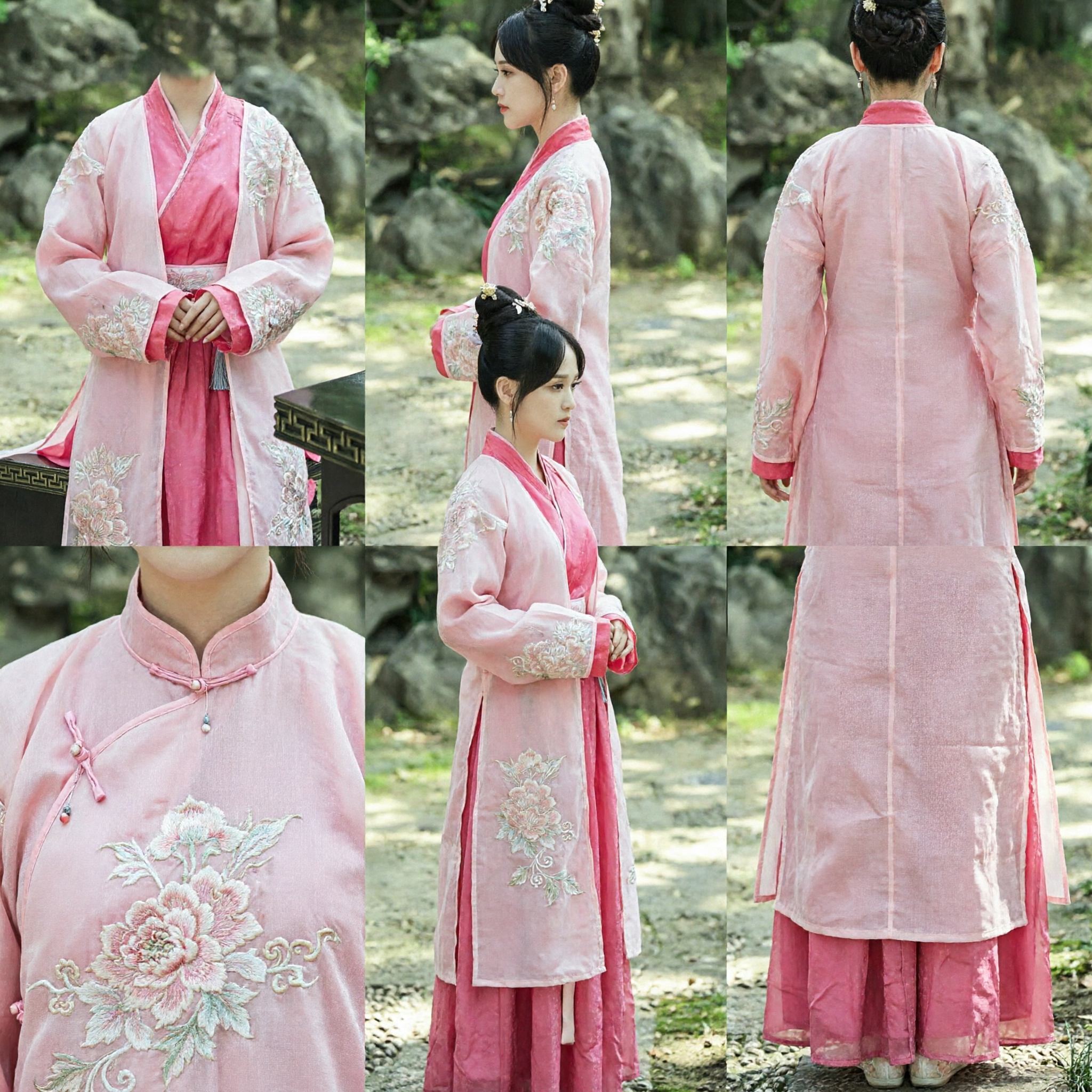 Antikes chinesisches Prinzessinnen-Hanfu Rosa besticktes traditionelles Kostüm für Frauen Historisches Drama Cosplay - Asian Costume