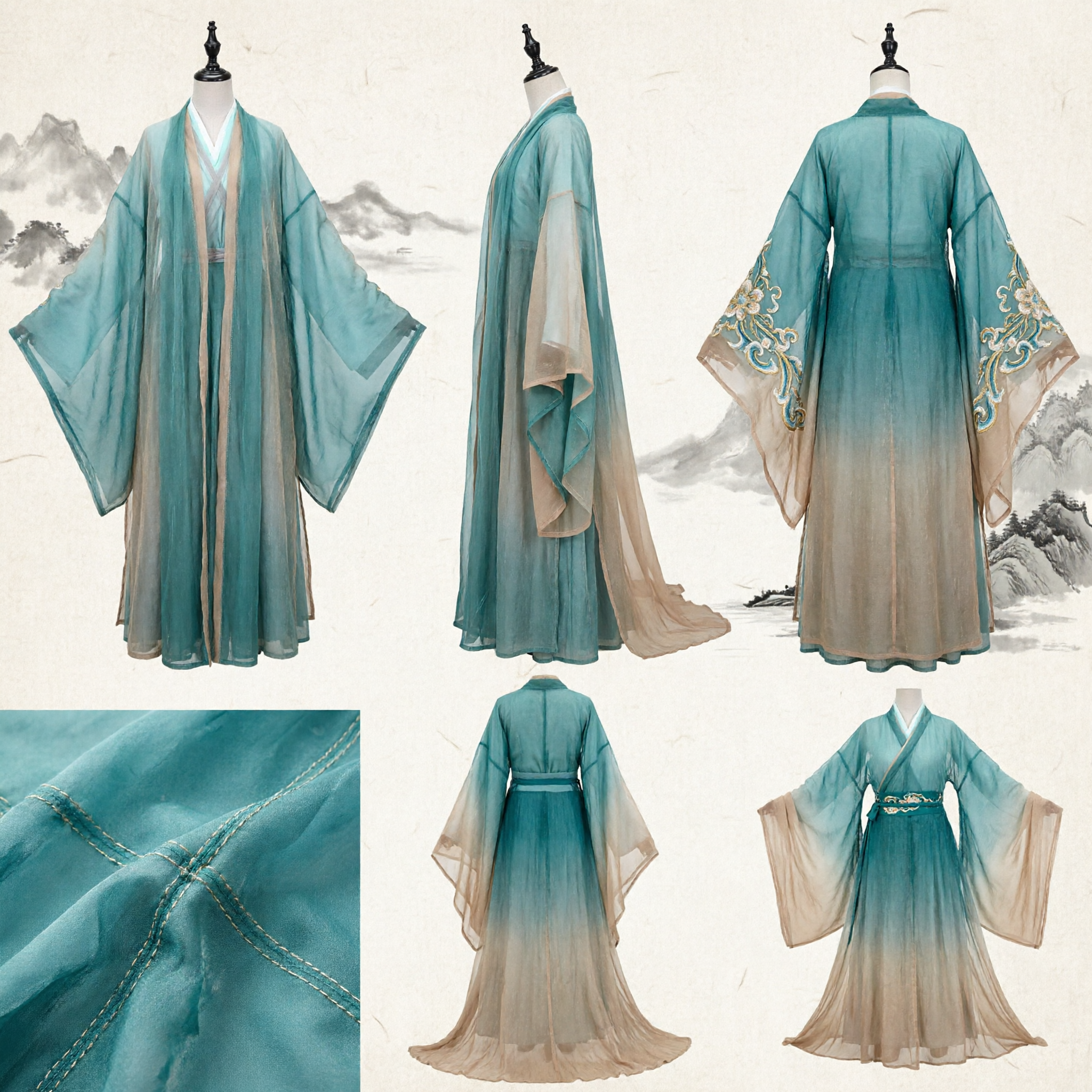 Oud-Chinese Hanfu Groene Feeënjurk Traditioneel Drama Cosplay Kostuum voor Vrouwen Podiumoptreden - Asian Costume