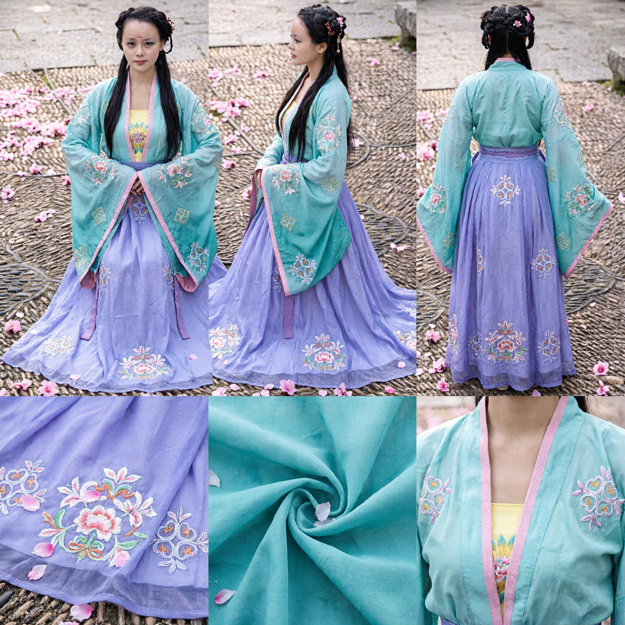 Costume de Fée Ancien Hanfu Traditionnel Chinois pour Femmes Robe Brodée de la Dynastie Tang pour Performance - Asian Costume