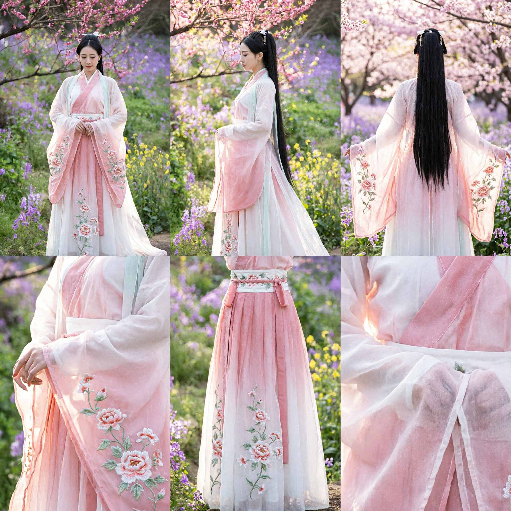 Elegante Traje Tradicional Hanfu Chinês para Mulheres Vestido Antigo de Princesa Fada Conjunto de Roupas para Cosplay - Asian Costume