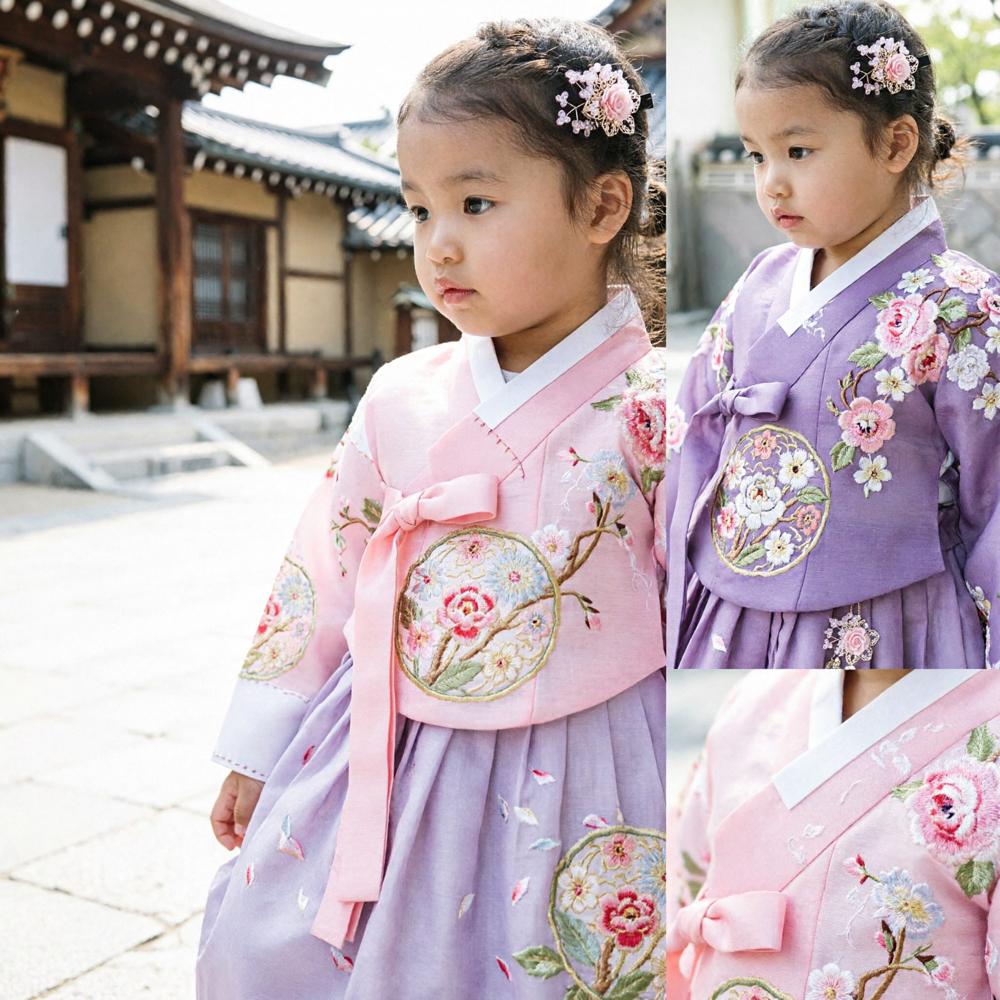 مشبك شعر أنيق وردي ذهبي مخروم - دبوس شعر هانفو صيني تقليدي لفتيات حفلات الأزياء - Asian Costume